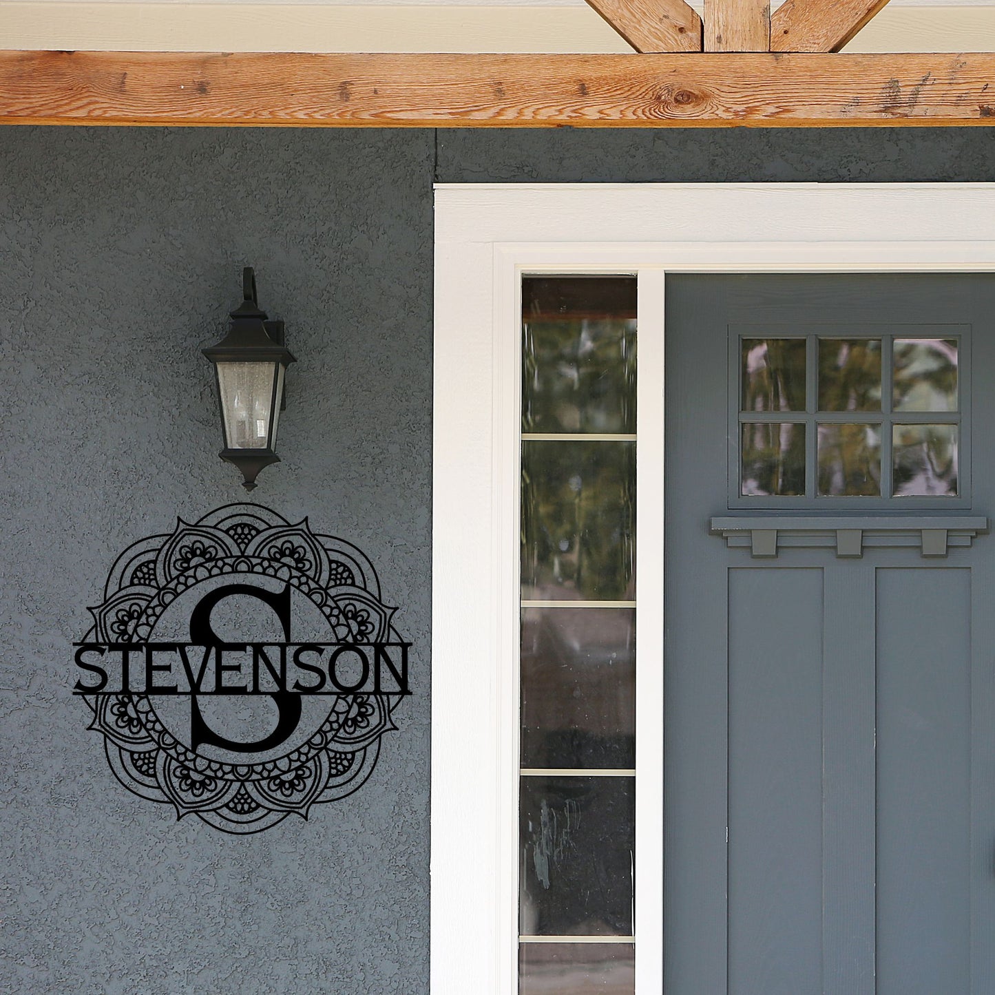 Personalized Mandala Monogram Metal Wall Art