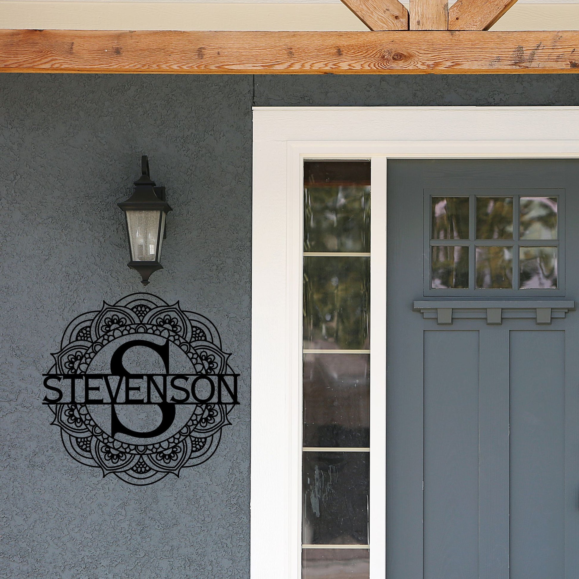 Personalized Mandala Monogram Metal Wall Art