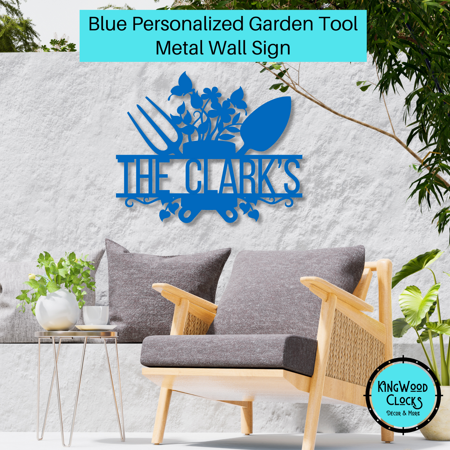 Personalized Garden Tool Metal Wall Art
