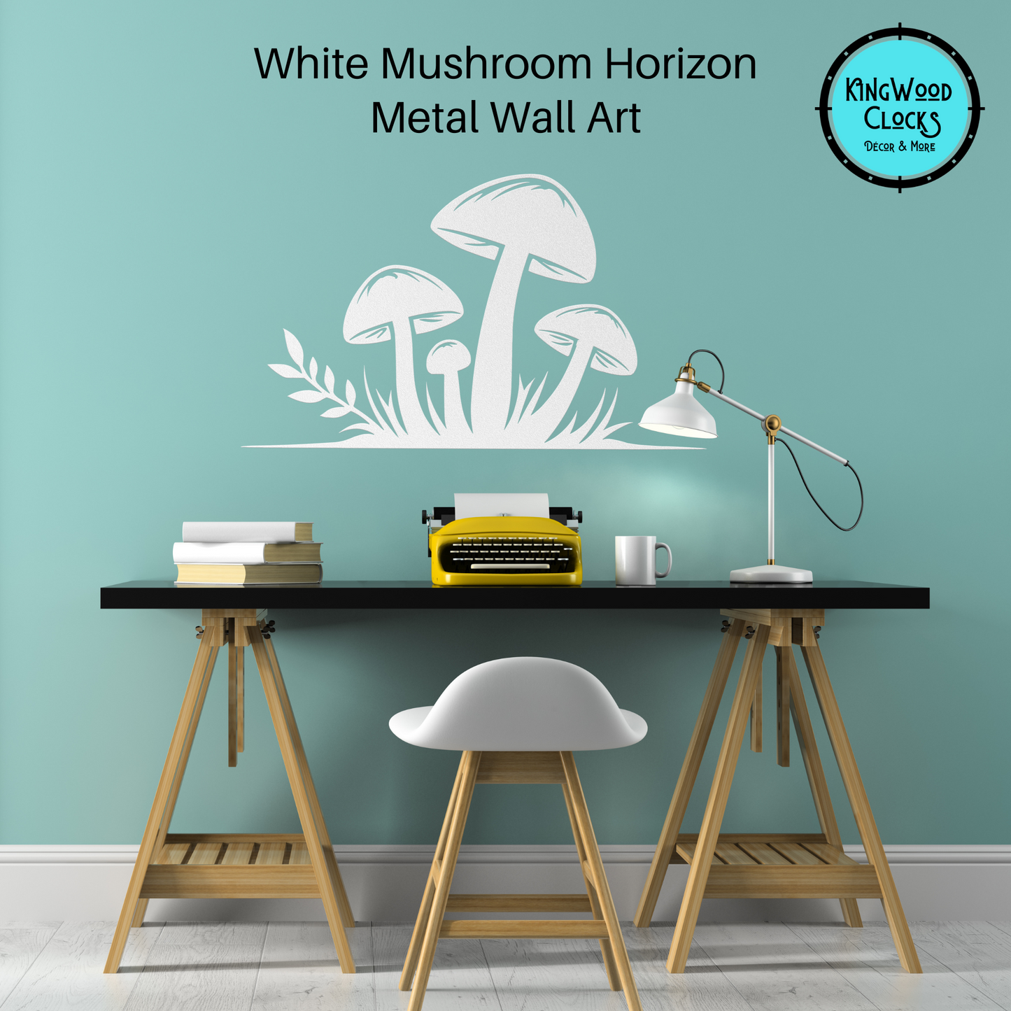 Mushroom Horizon Metal Wall, Toadstool Boho Wall Hanging, Earthy Living, Fungus Room Decor, Psychedelic Mushroom Garden, Mycelium Nerd Gift