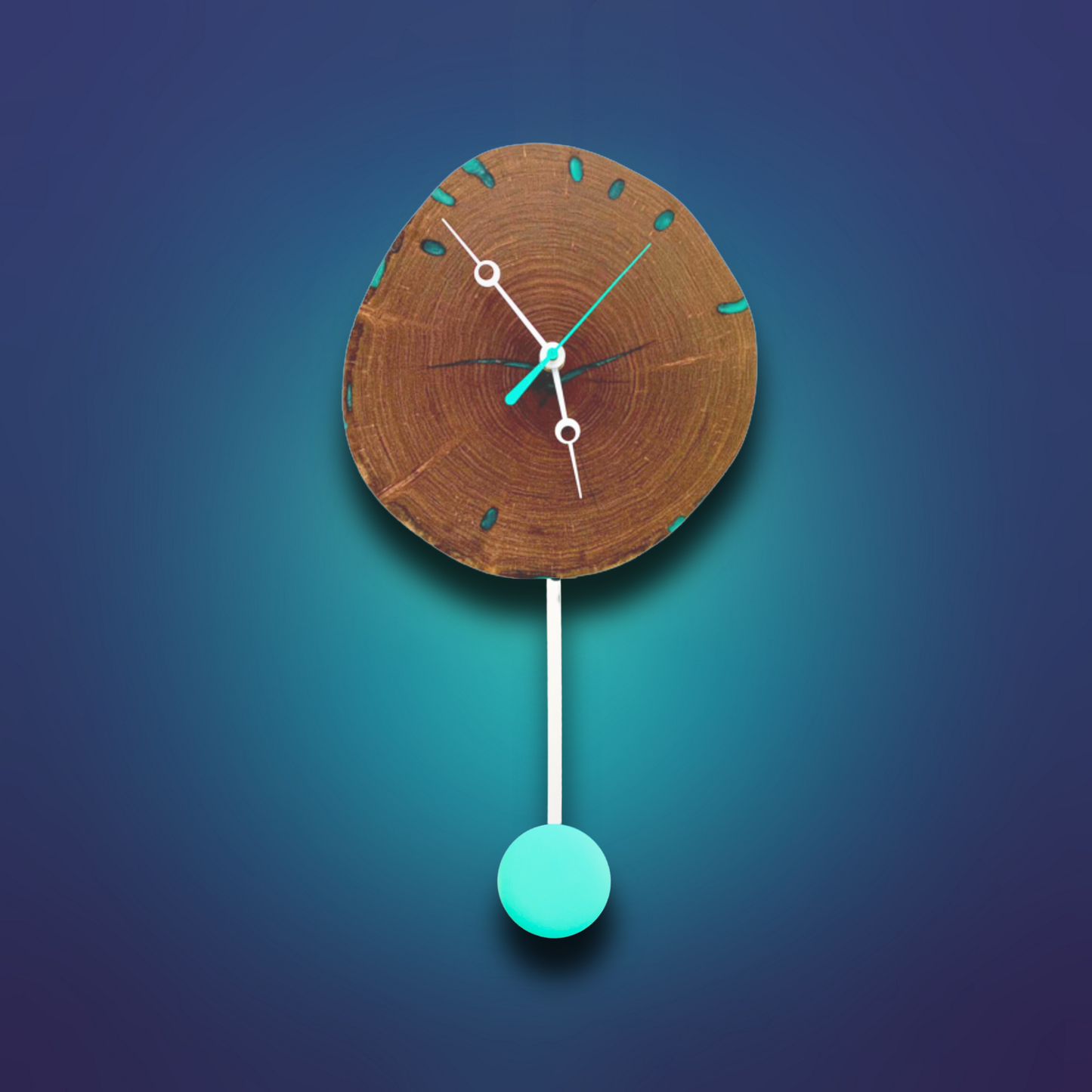 SOLD - Mesquite Wood Pendulum Wall Clock