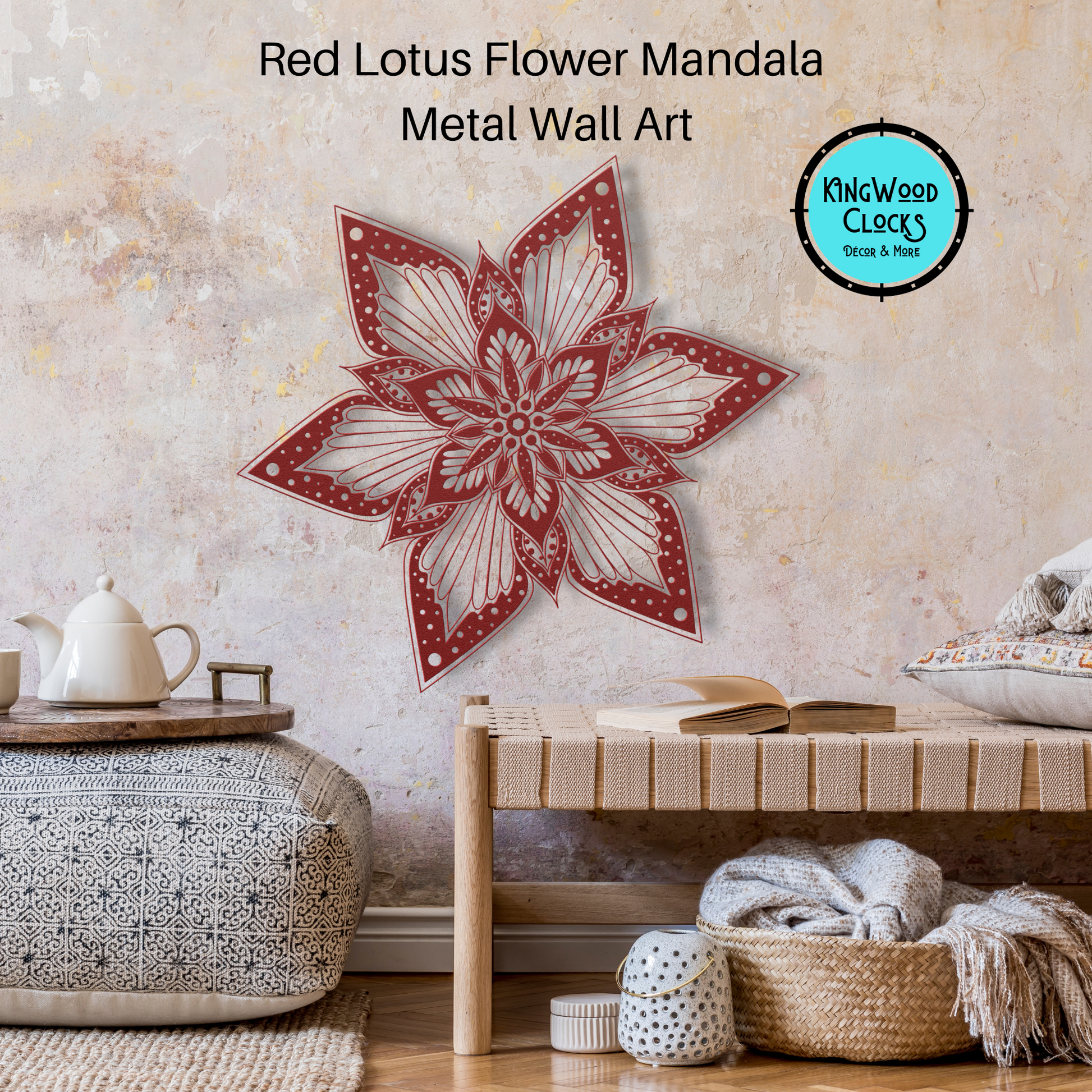 Starburst Flower Mandala Metal Wall Art