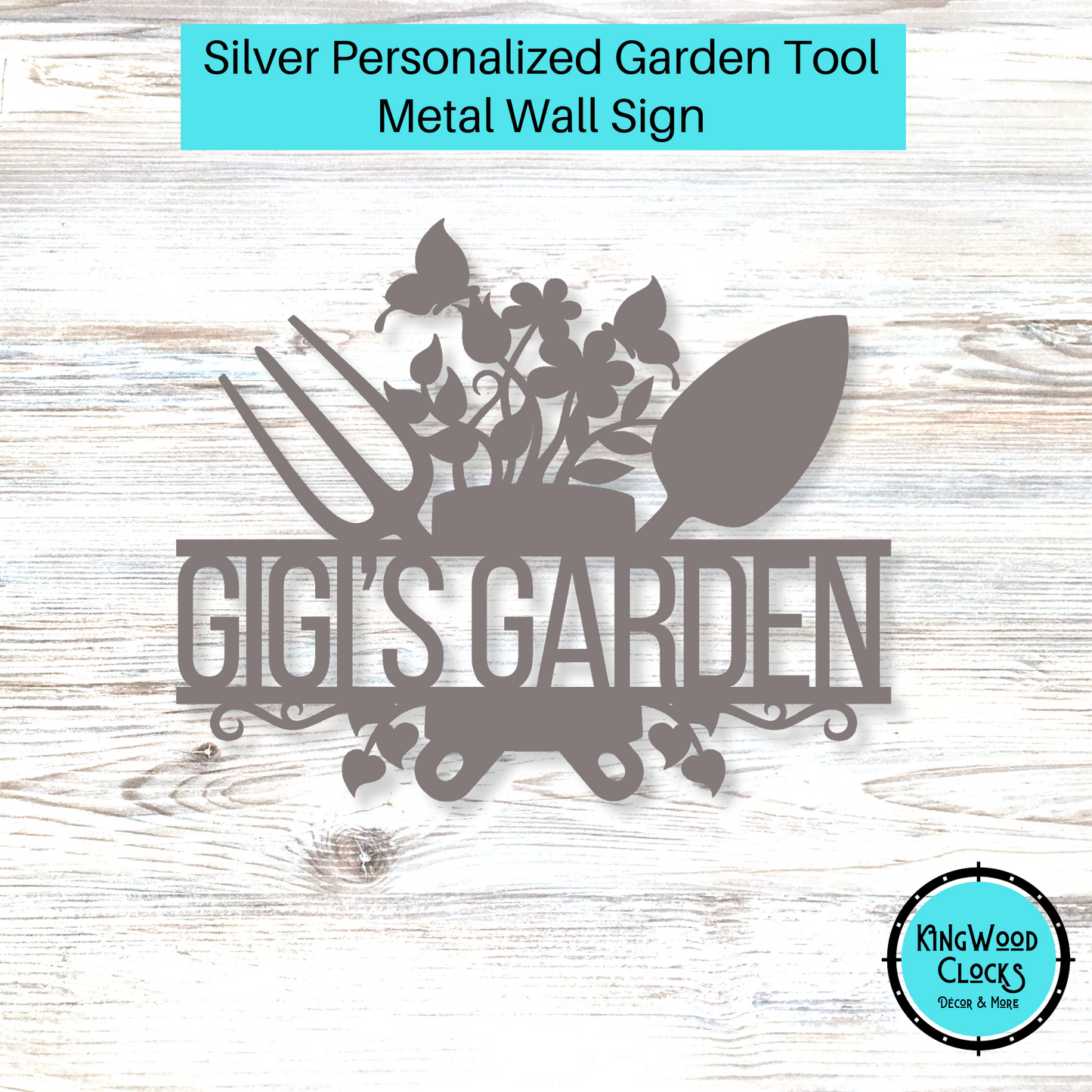 Personalized Garden Tool Metal Wall Art