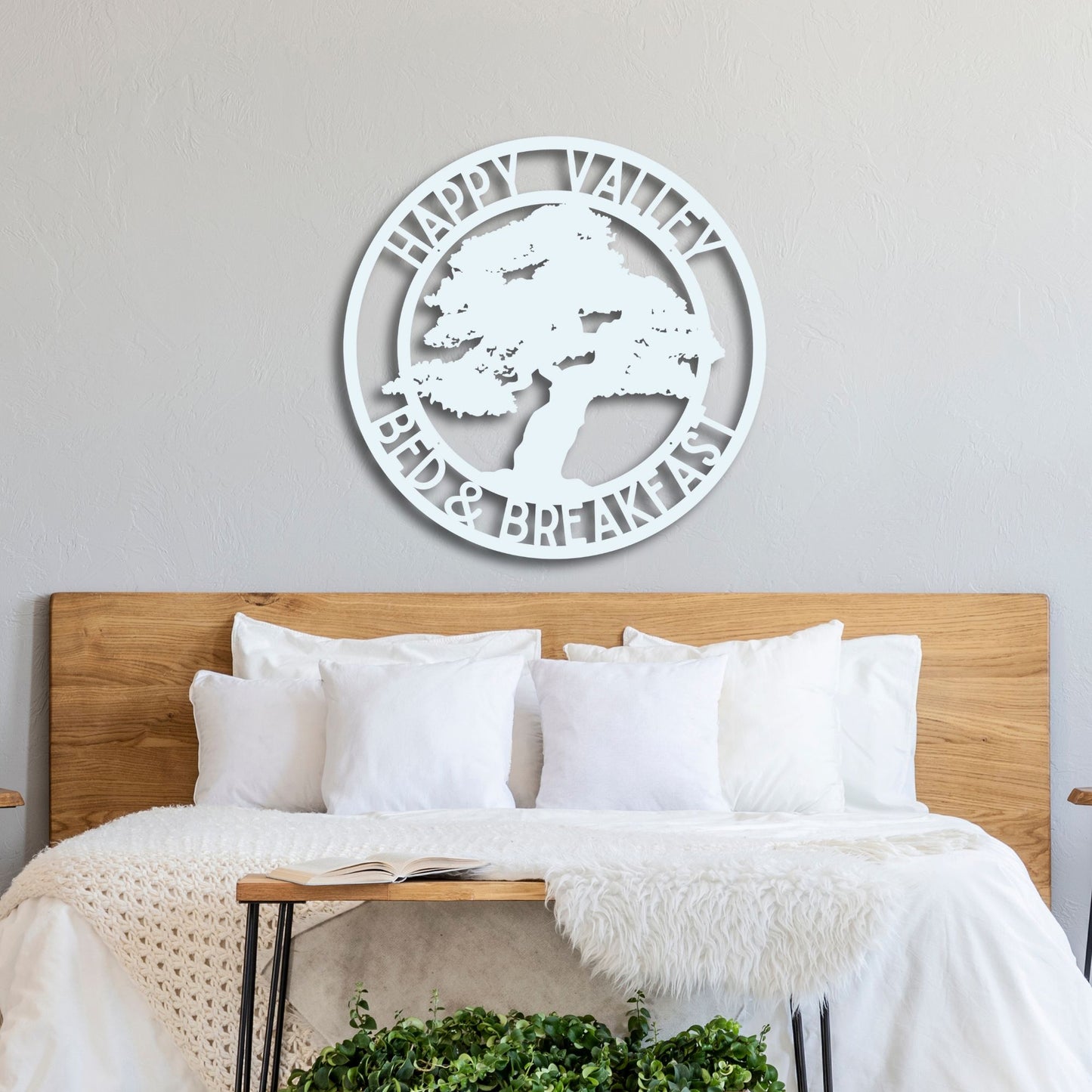 Personalized Oak Tree Of Metal Wall Sign