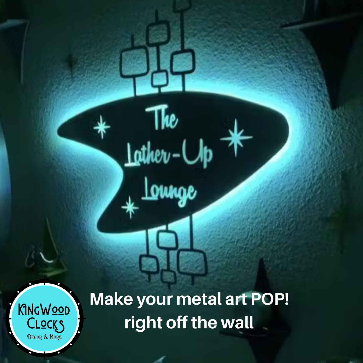 Color Changing LED Light Kit for 24"-48" Metal Wall Art, Installed w/ Remote