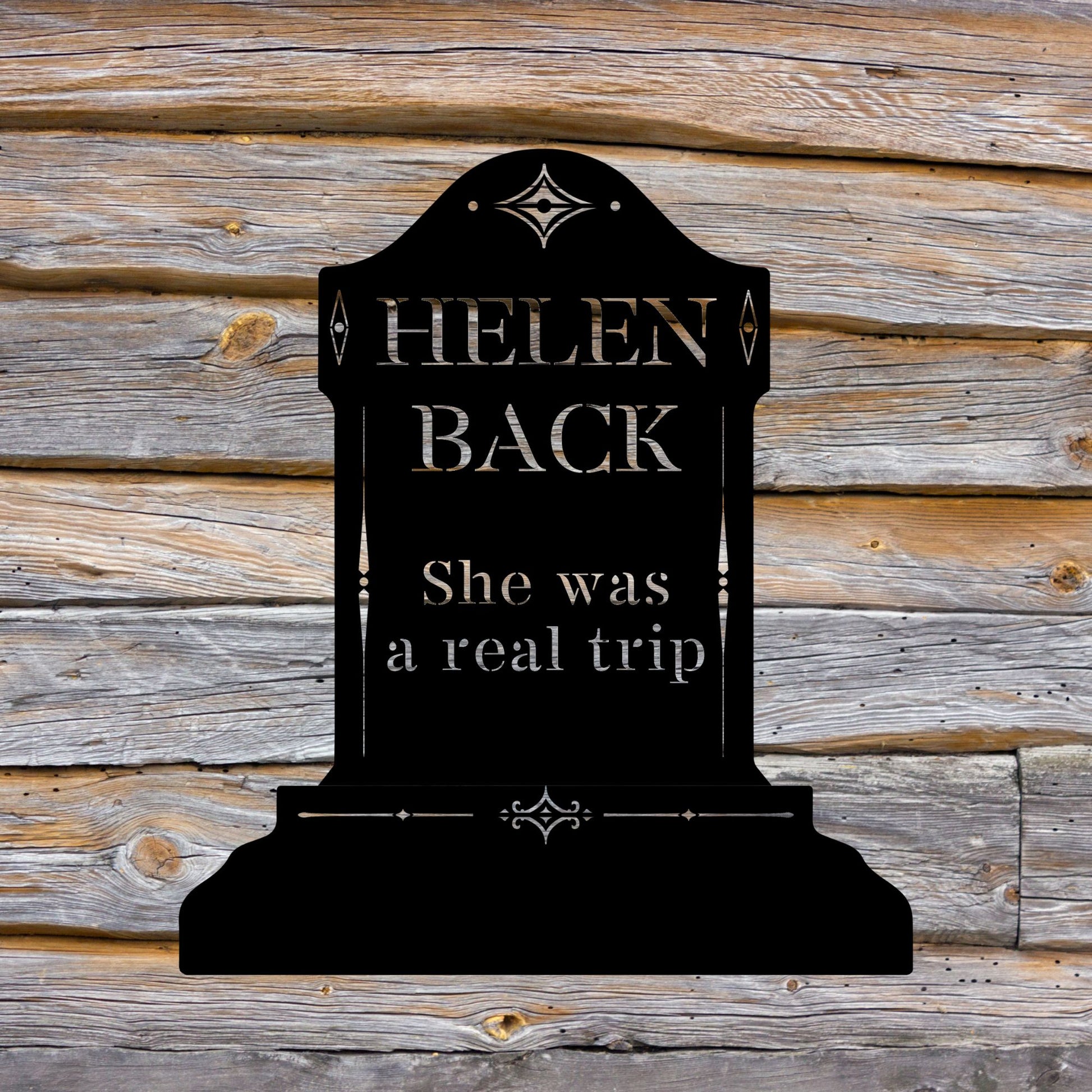 Personalized Gravestone Metal Art, Funny 40th Birthday Decorations, Custom Cemetery Graveyard Tombstone Gift for Him, Gothic Halloween Decor