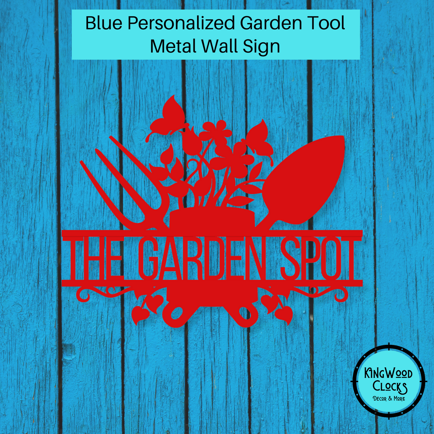 Personalized Garden Tool Metal Wall Art