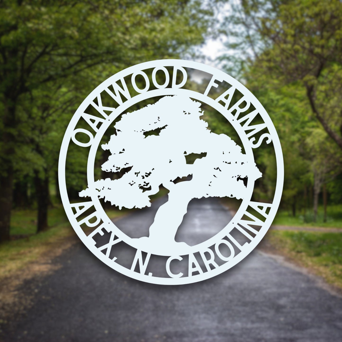 Personalized Oak Tree Of Metal Wall Sign
