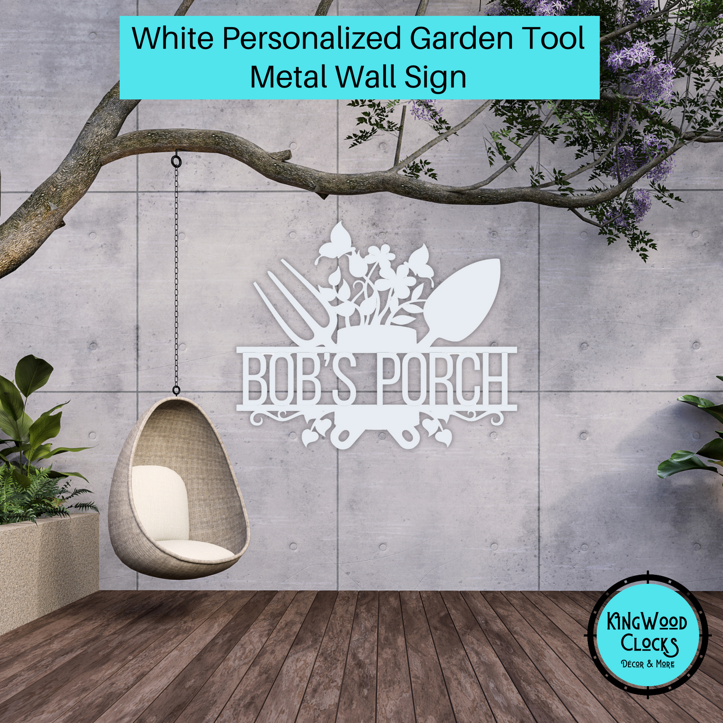 Personalized Garden Tool Metal Wall Art