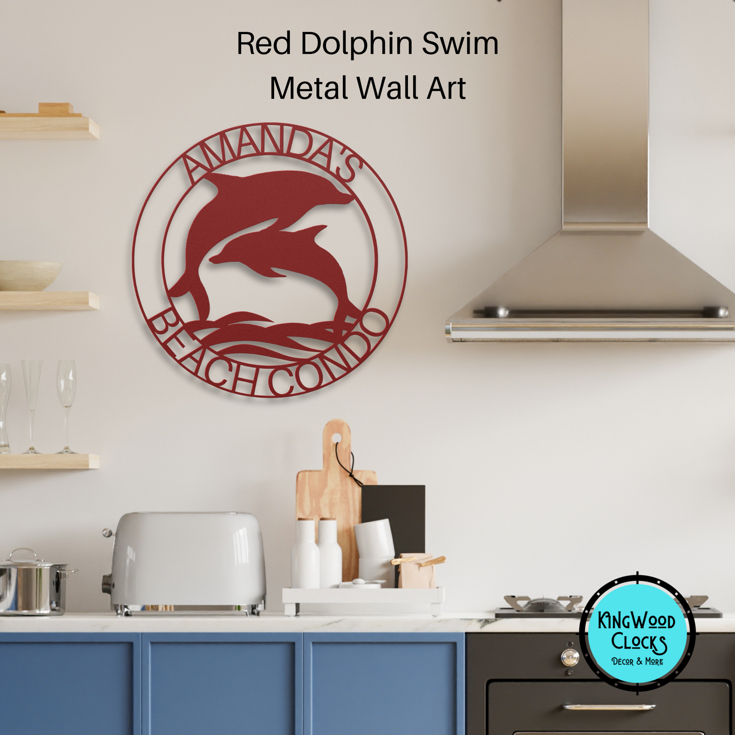 Dolphin Swim Metal Wall Art, Personalized Family Name Sign, Beach Home Address, Ocean Decor, Dolphin Lover Gift Sign, Established Date Hanging