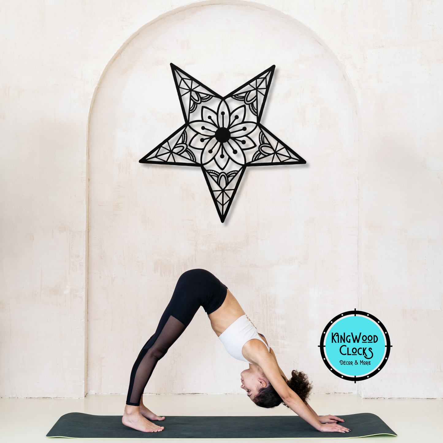 Star Power Mandala Metal Wall Art, Wall Decor, Large Living Room Wall Art, Bohemian Wall Hanging Artwork, Flower Wall Art, Spiritual Gifts