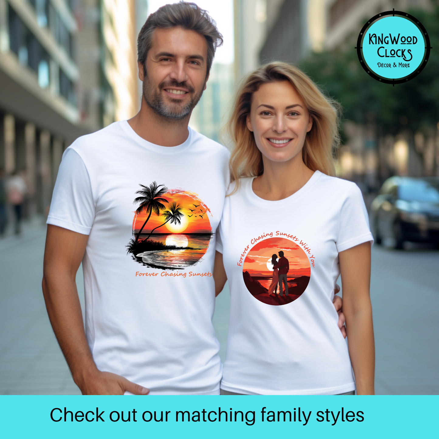 Chasing Sunsets T-shirt, Unisex, Beachy Summertime Vibes, Orange Sunset Rays, Matching Family Tees, Twin Girls Vacation Outfit, Gift For Her