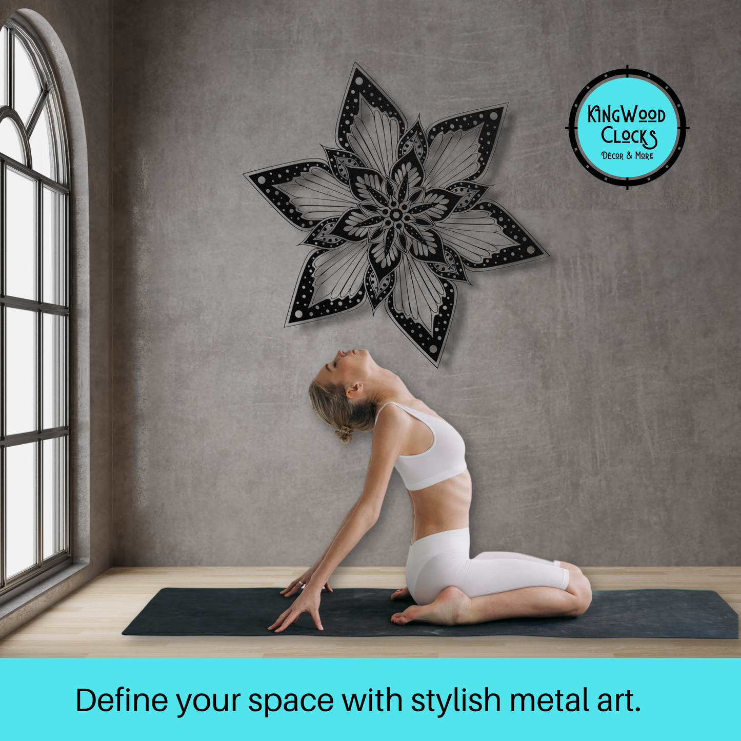 Starburst Flower Mandala Metal Wall Art
