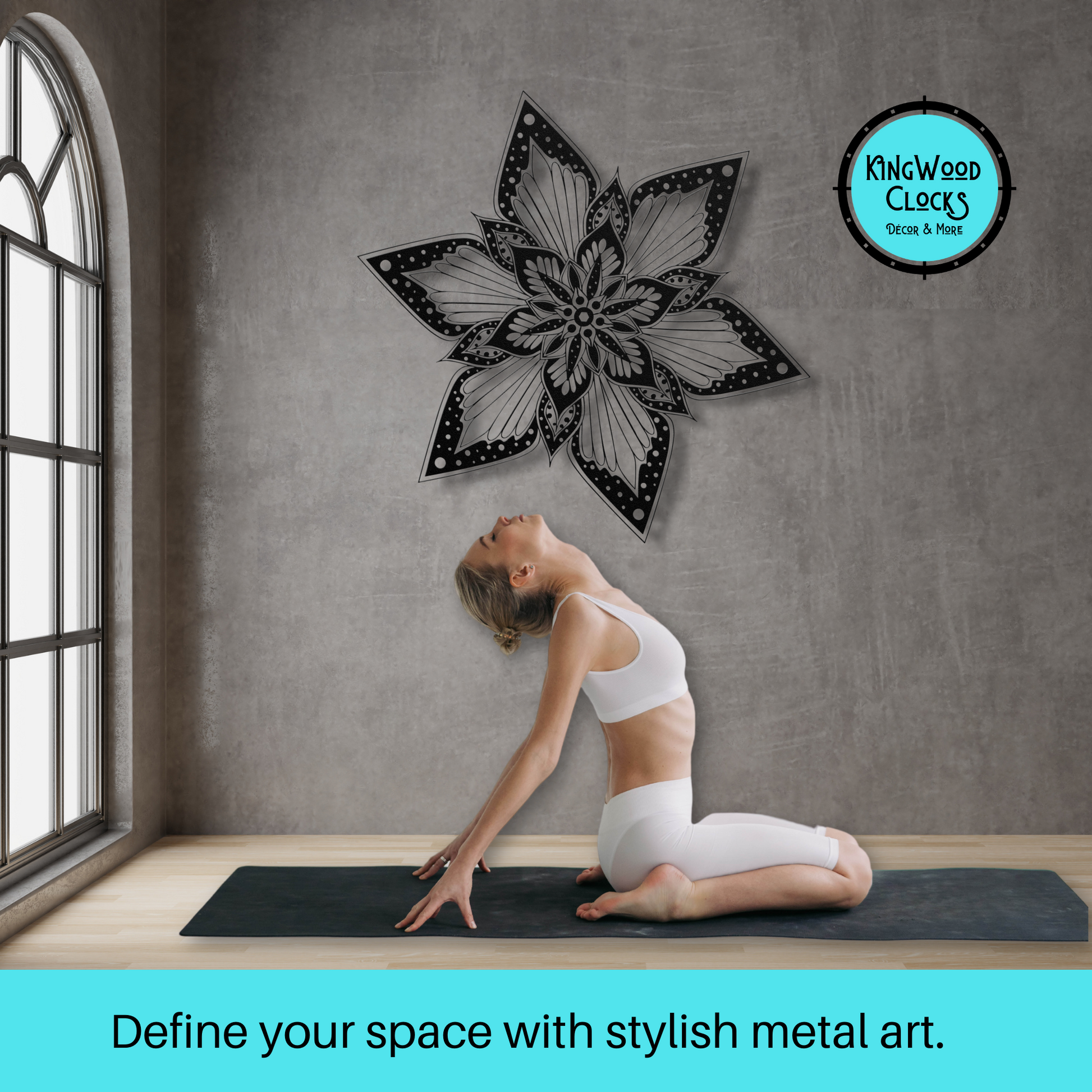 Starburst Flower Mandala Metal Wall Art