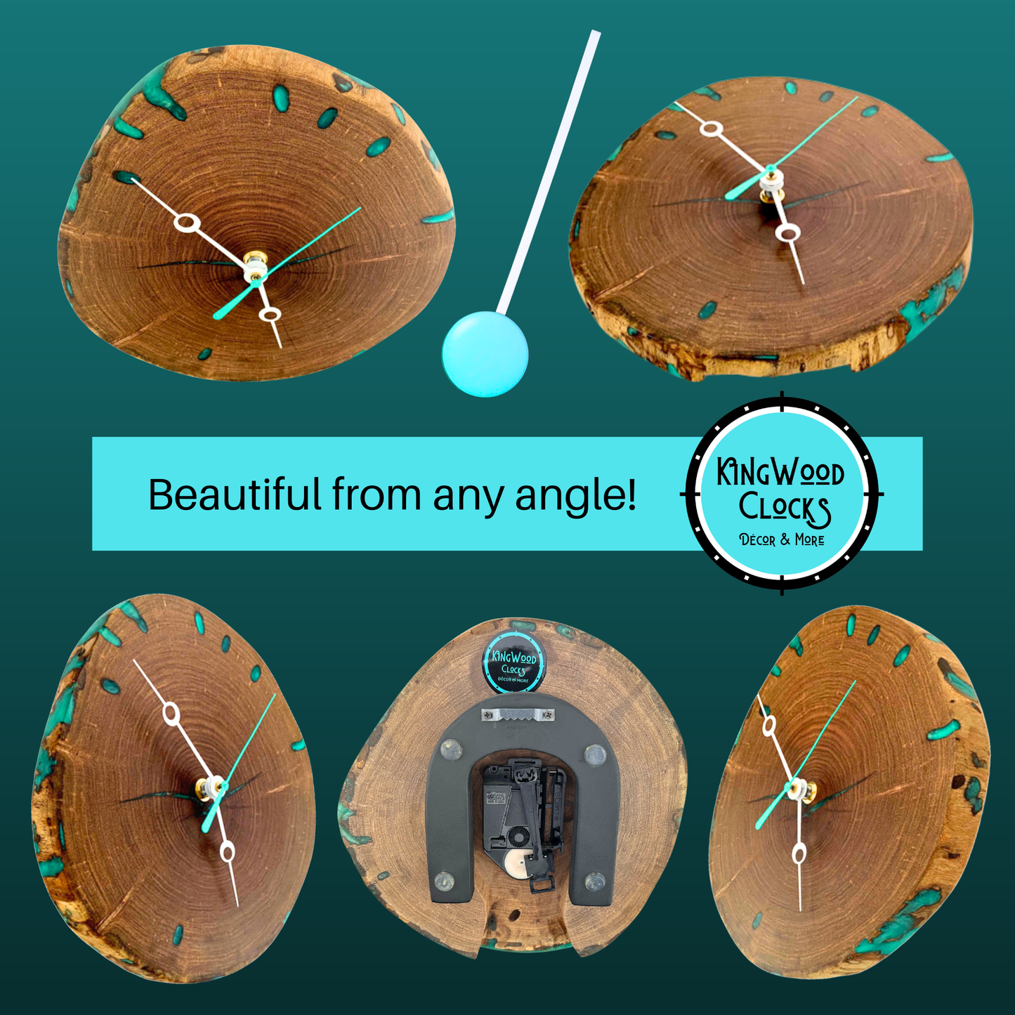 SOLD - Mesquite Wood Pendulum Wall Clock