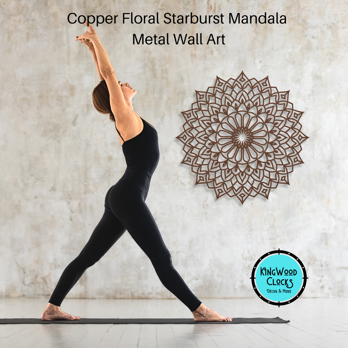 Floral Starburst Mandala Metal Wall Art, Wall Art, Large Living Room Wall Art, Bohemian Wall Hanging, Flower Wall Art, Housewarming Gifts