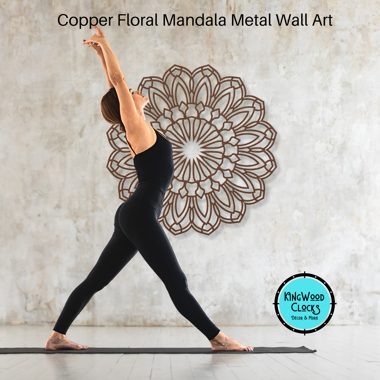 Floral Mandala Metal Wall Art, Large Living Room Wall Art, Bohemian Flower Wall Hanging Decor, Housewarming Gift Idea, Yoga Meditation Space