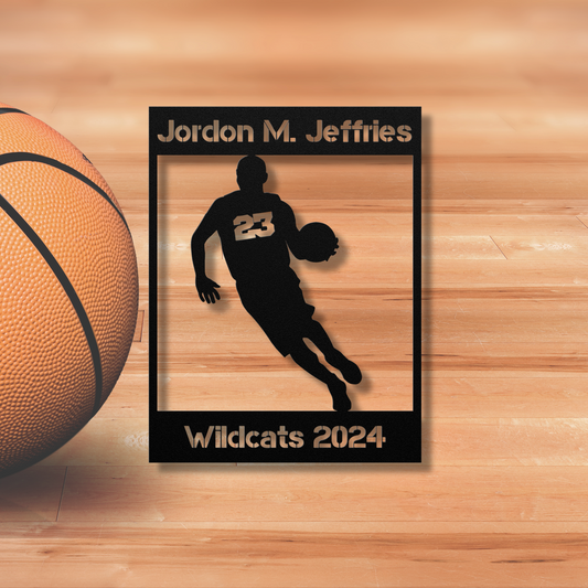Personalized Basketball Metal Wall Art Poster, Drivetime