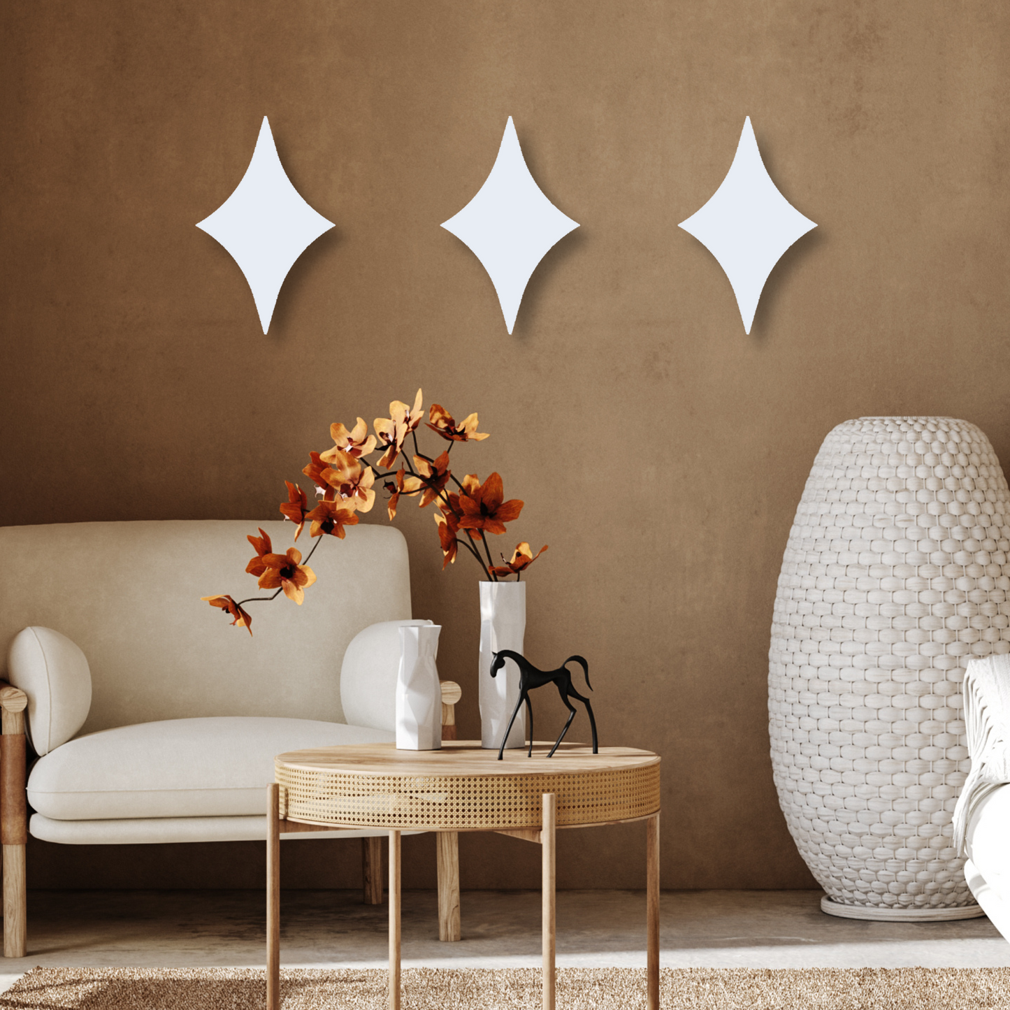 Mid Century Modern Starburst Decor Metal Wall Art