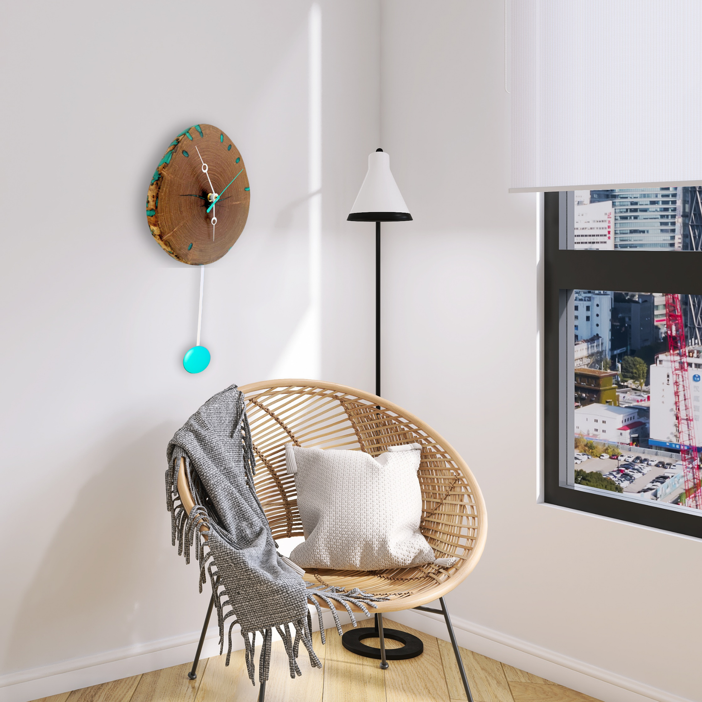 SOLD - Mesquite Wood Pendulum Wall Clock