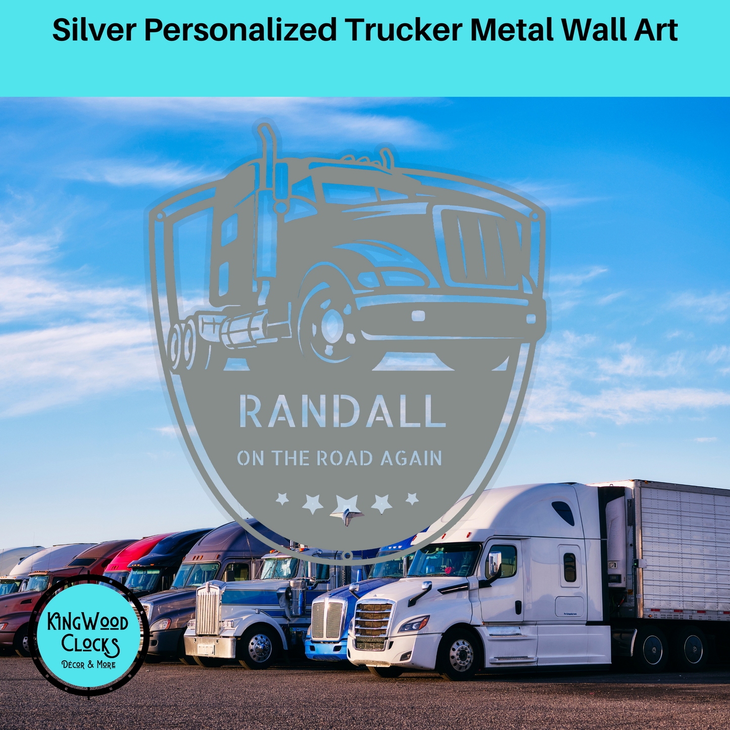 Personalized Trucker Metal Wall Art