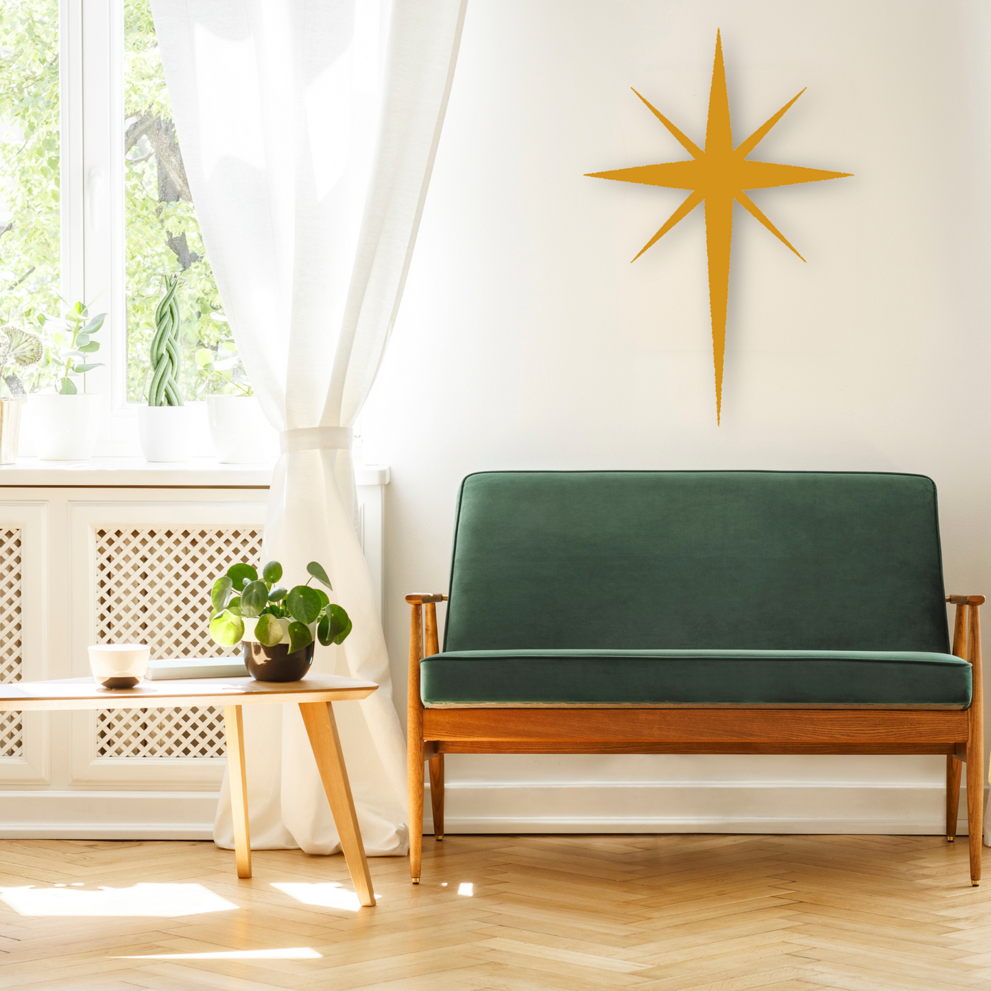 Mid Century Modern Starburst Decor Metal Wall Art