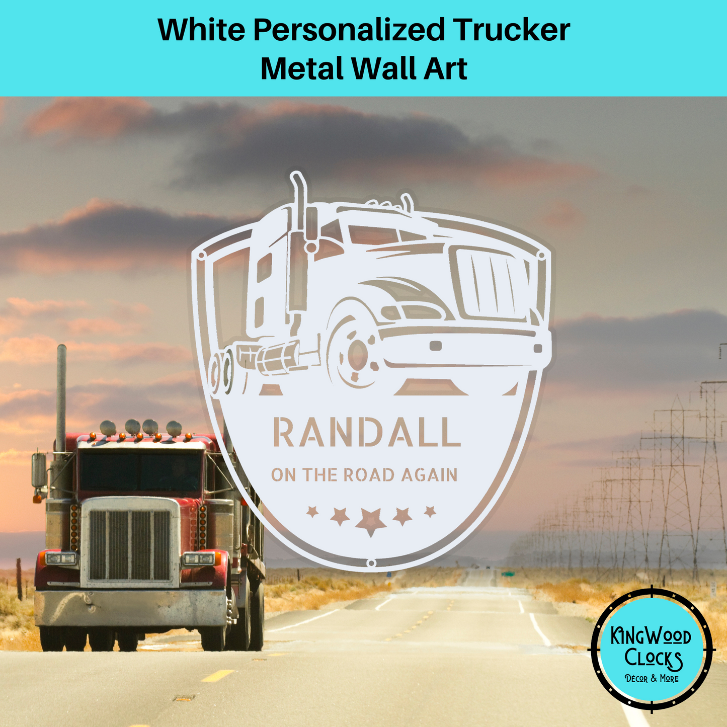 Personalized Trucker Metal Wall Art