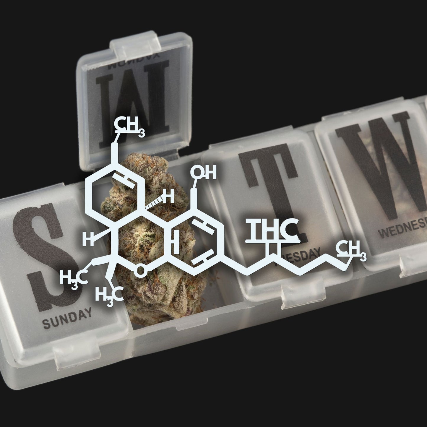 Marijuana Molecule Metal Wall Art, Cannabis Smoke Room Decor