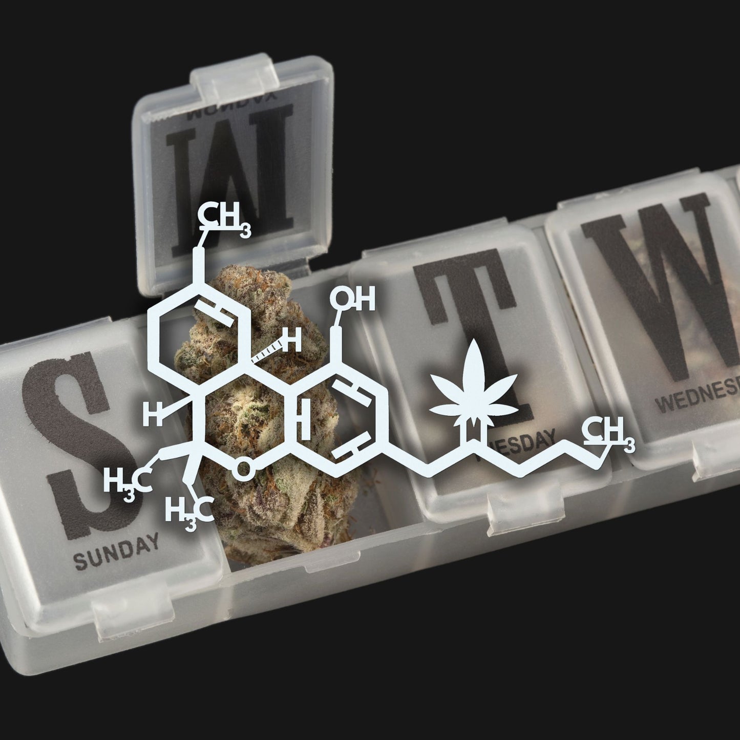 Marijuana Molecule Metal Wall Art, Cannabis Smoke Room Decor