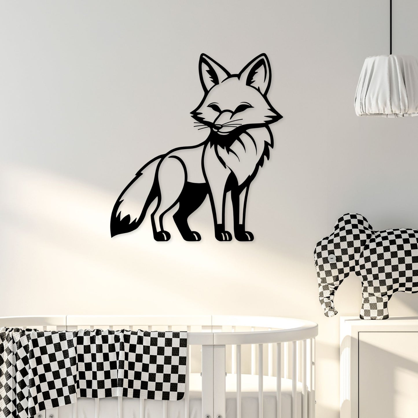 Sly Fox Metal Wall Art, Kids Bedroom Decor, Animal Theme Playroom, Over The Bed Sign, Sons Birthday Gift, Grandson Gift