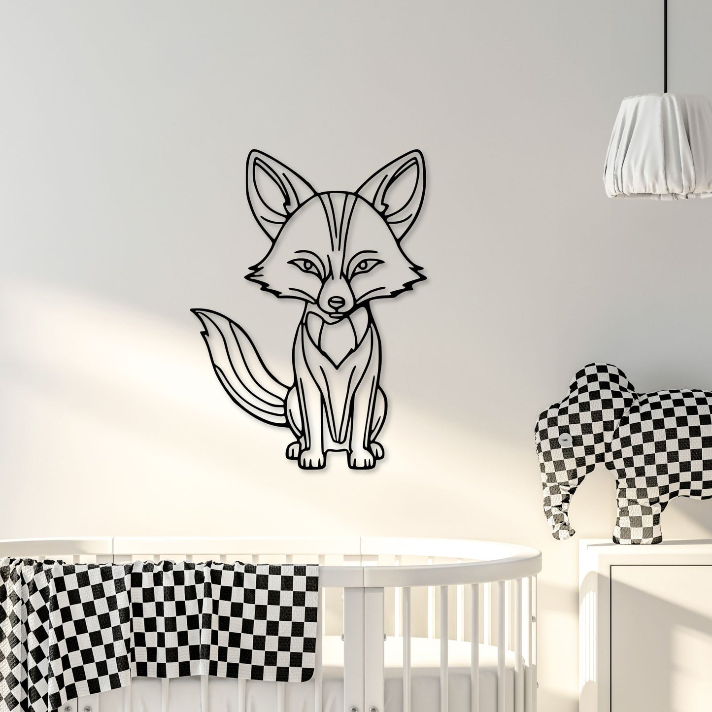 Fox Metal Wall Art, Kids Bedroom Decor, Animal Theme Playroom, Over The Bed Sign, Sons Birthday Gift, Grandson Gift