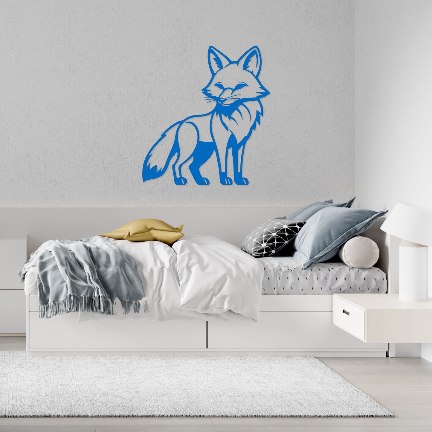 Sly Fox Metal Wall Art, Kids Bedroom Decor, Animal Theme Playroom, Over The Bed Sign, Sons Birthday Gift, Grandson Gift