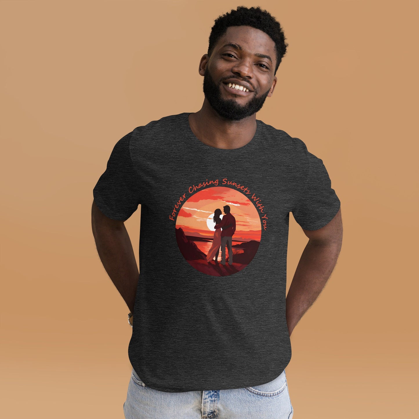 Chasing Sunsets With You T-shirt, Unisex, Matching Couple Vacation, Romantic Newlyweds, His and Hers Cruise Vacay Tee, Family Beach Trip