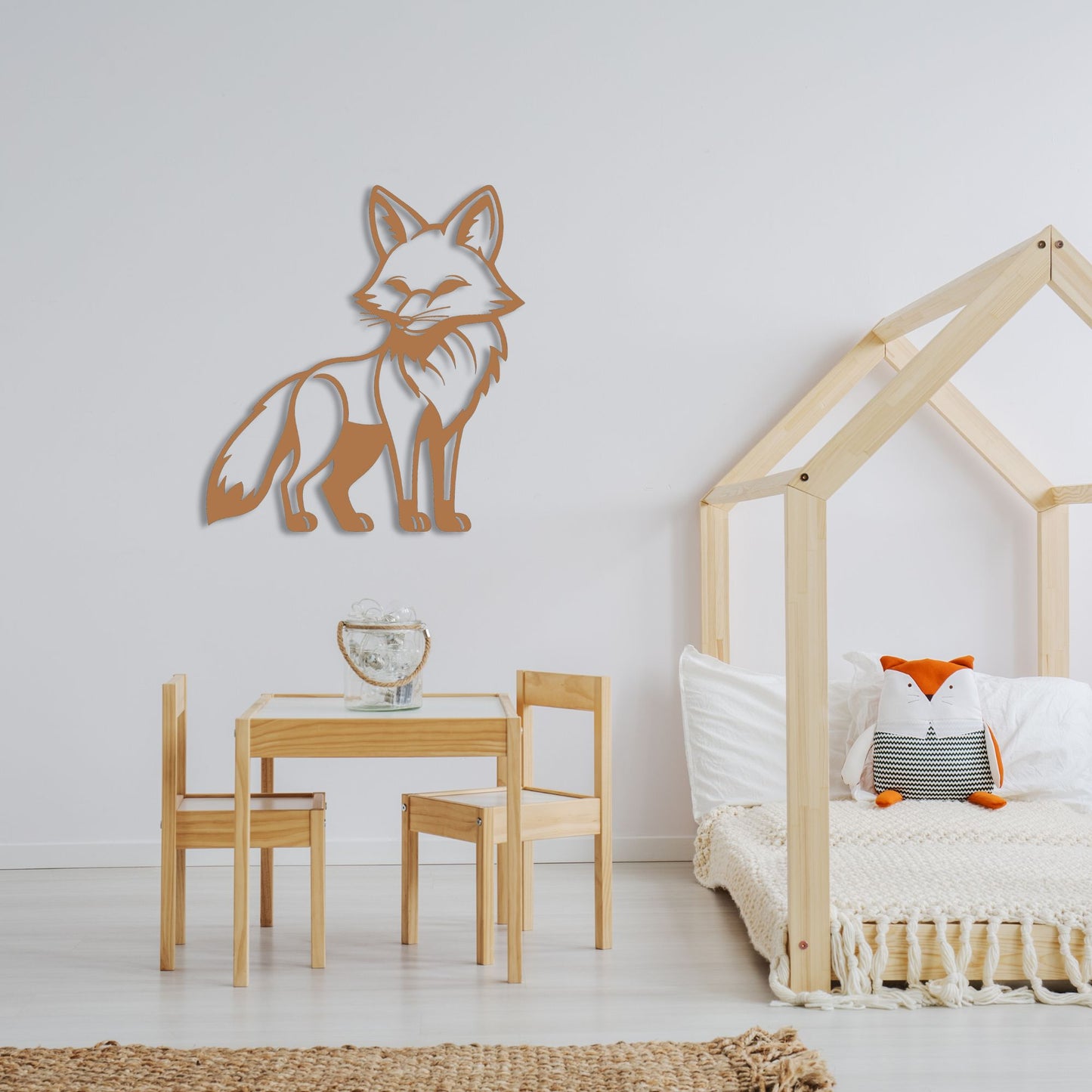 Sly Fox Metal Wall Art, Kids Bedroom Decor, Animal Theme Playroom, Over The Bed Sign, Sons Birthday Gift, Grandson Gift