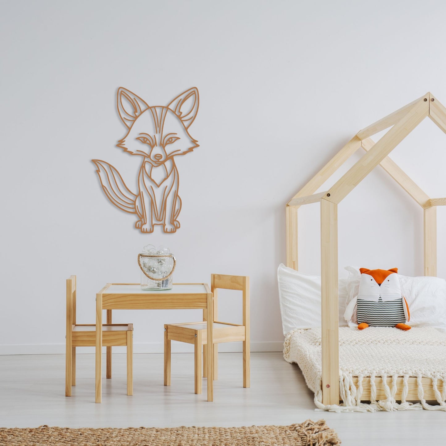 Fox Metal Wall Art, Kids Bedroom Decor, Animal Theme Playroom, Over The Bed Sign, Sons Birthday Gift, Grandson Gift