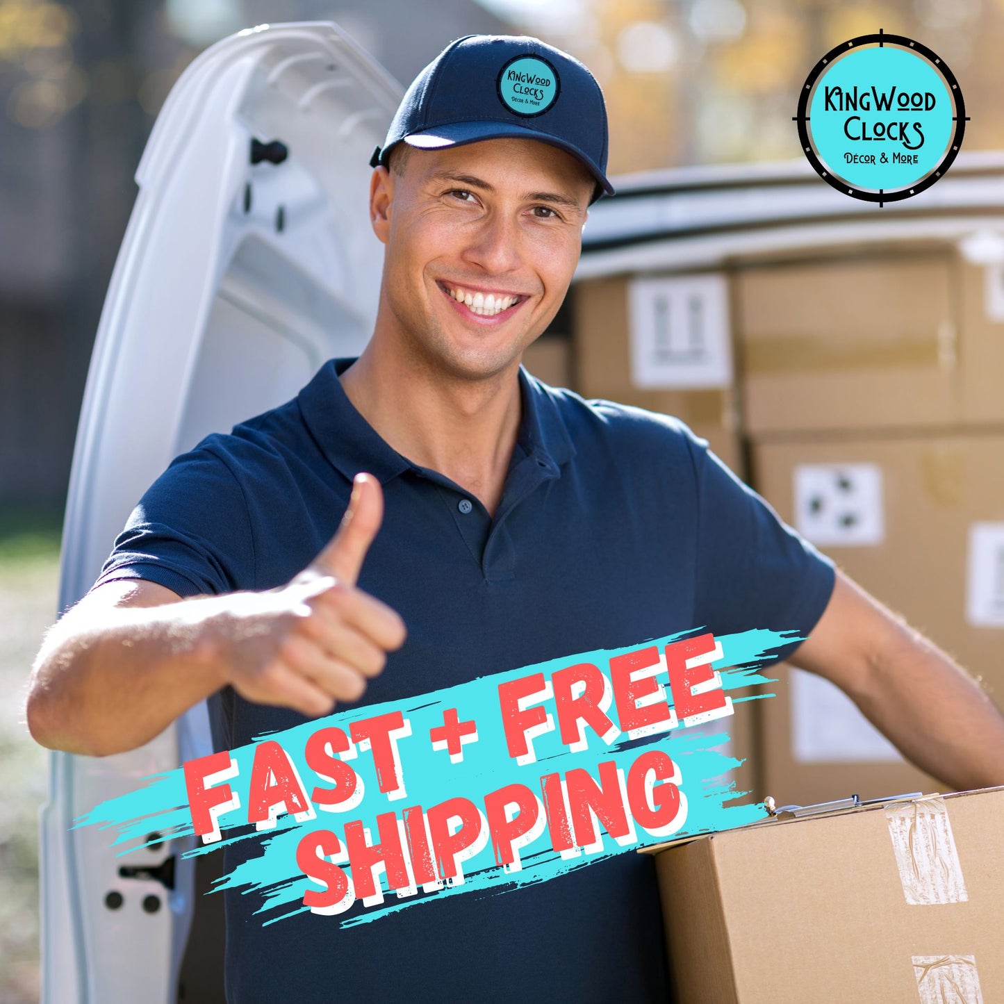 kingwood clocks offers fast and free 7-10 business day shipping