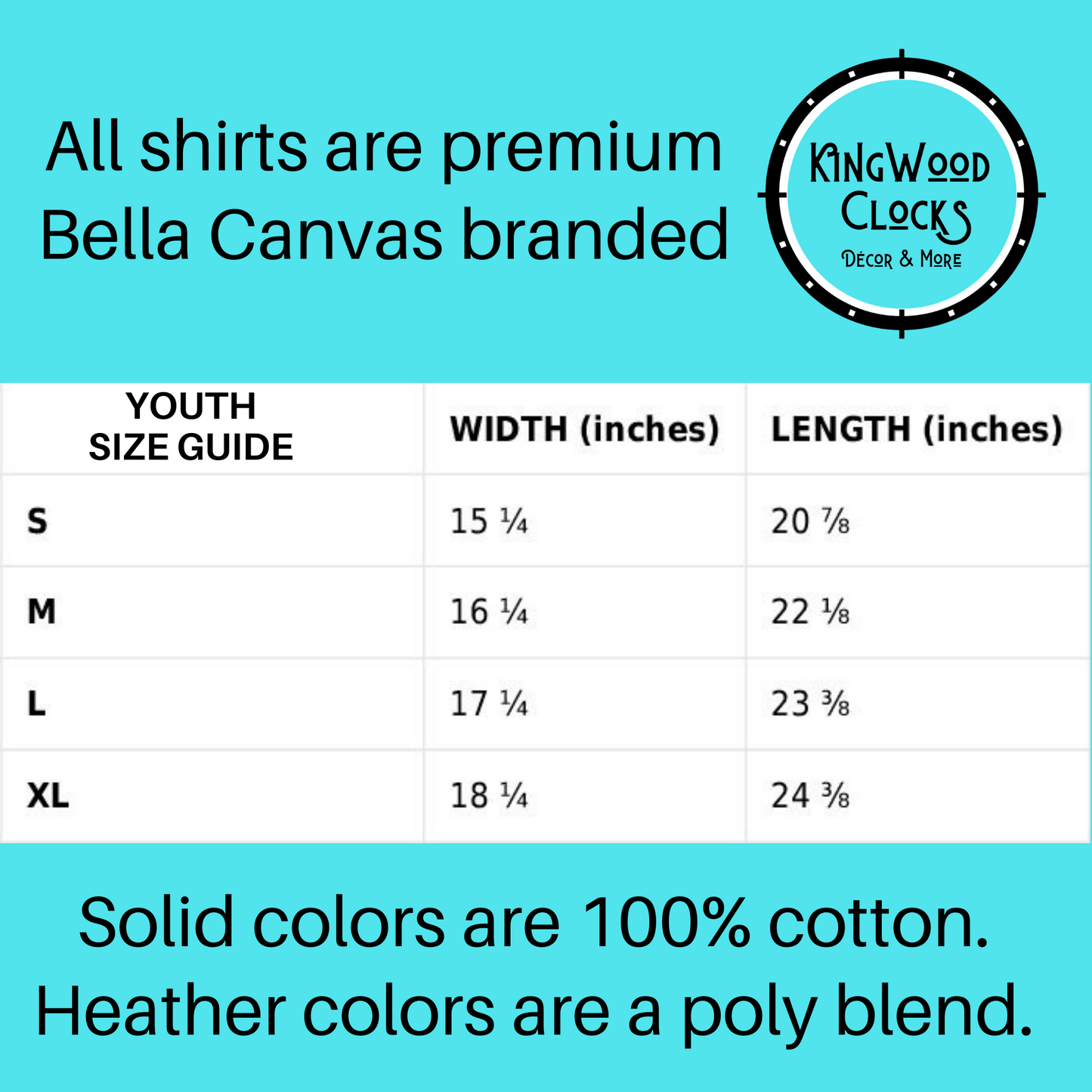 youth size chart