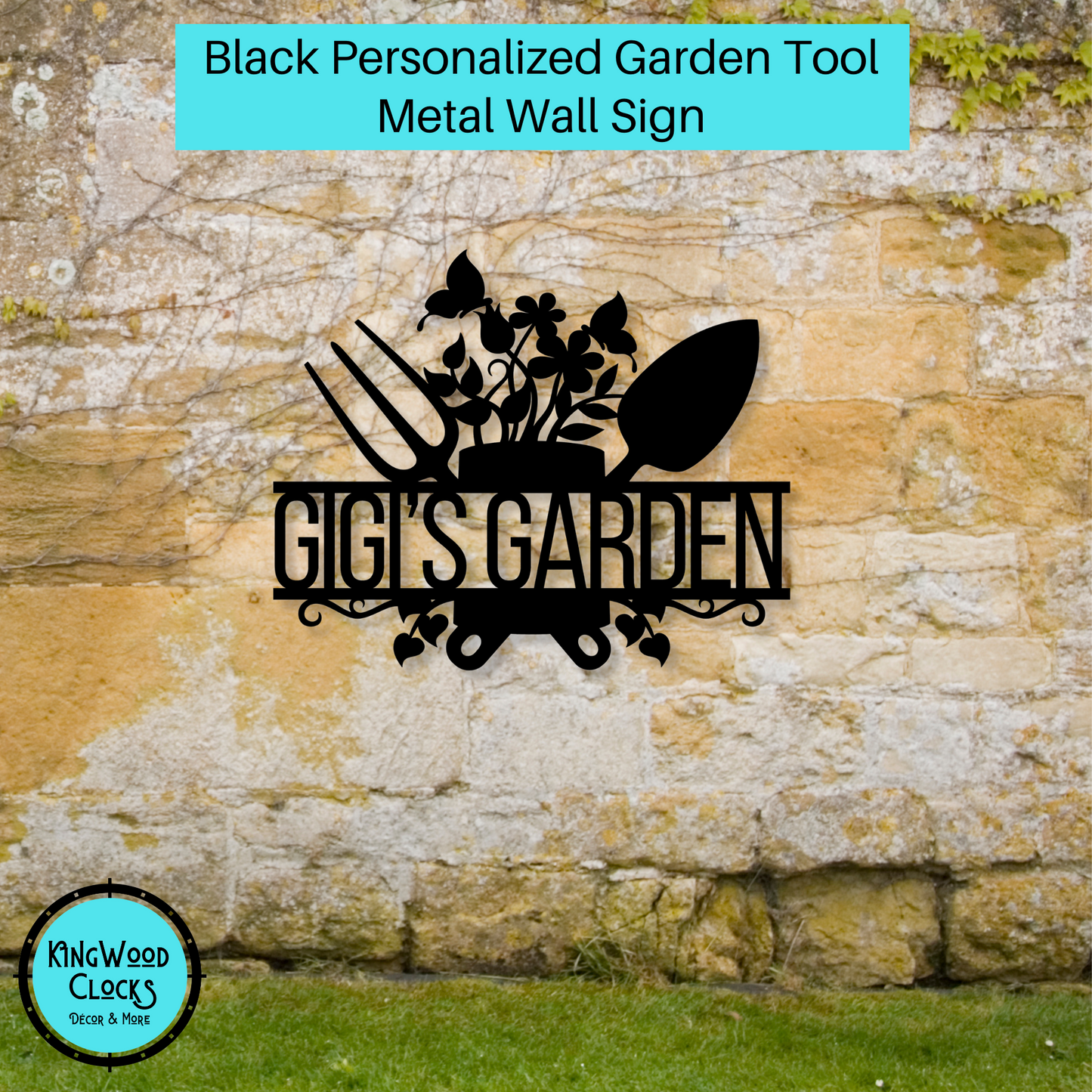 Personalized Garden Tool Metal Wall Art