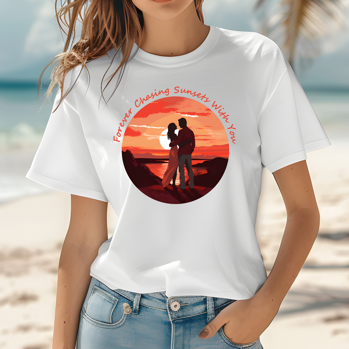 Chasing Sunsets With You T-shirt, Unisex, Matching Couple Vacation, Romantic Newlyweds, His and Hers Cruise Vacay Tee, Family Beach Trip