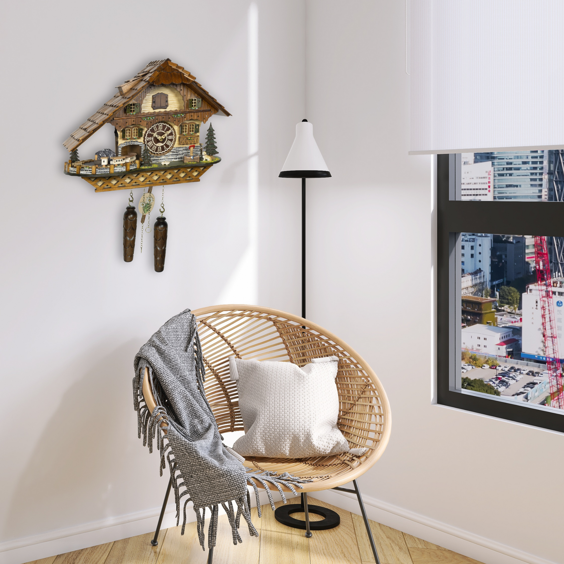 Quartz Train Cuckoo Clock, 
Black Forest w/ Music