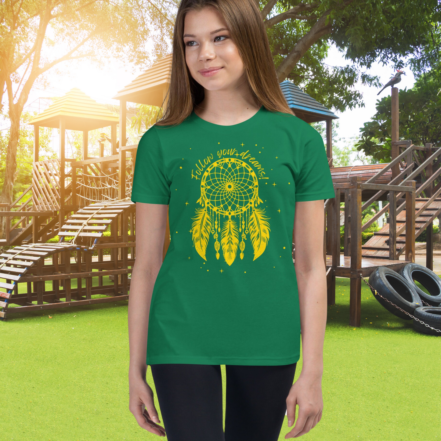 Starry Dreamcatcher T-Shirt, Unisex Youth, Native American Style, Follow Your Dreams, Boho Apparel, Girls Outfits, Matching Mom and Daughter