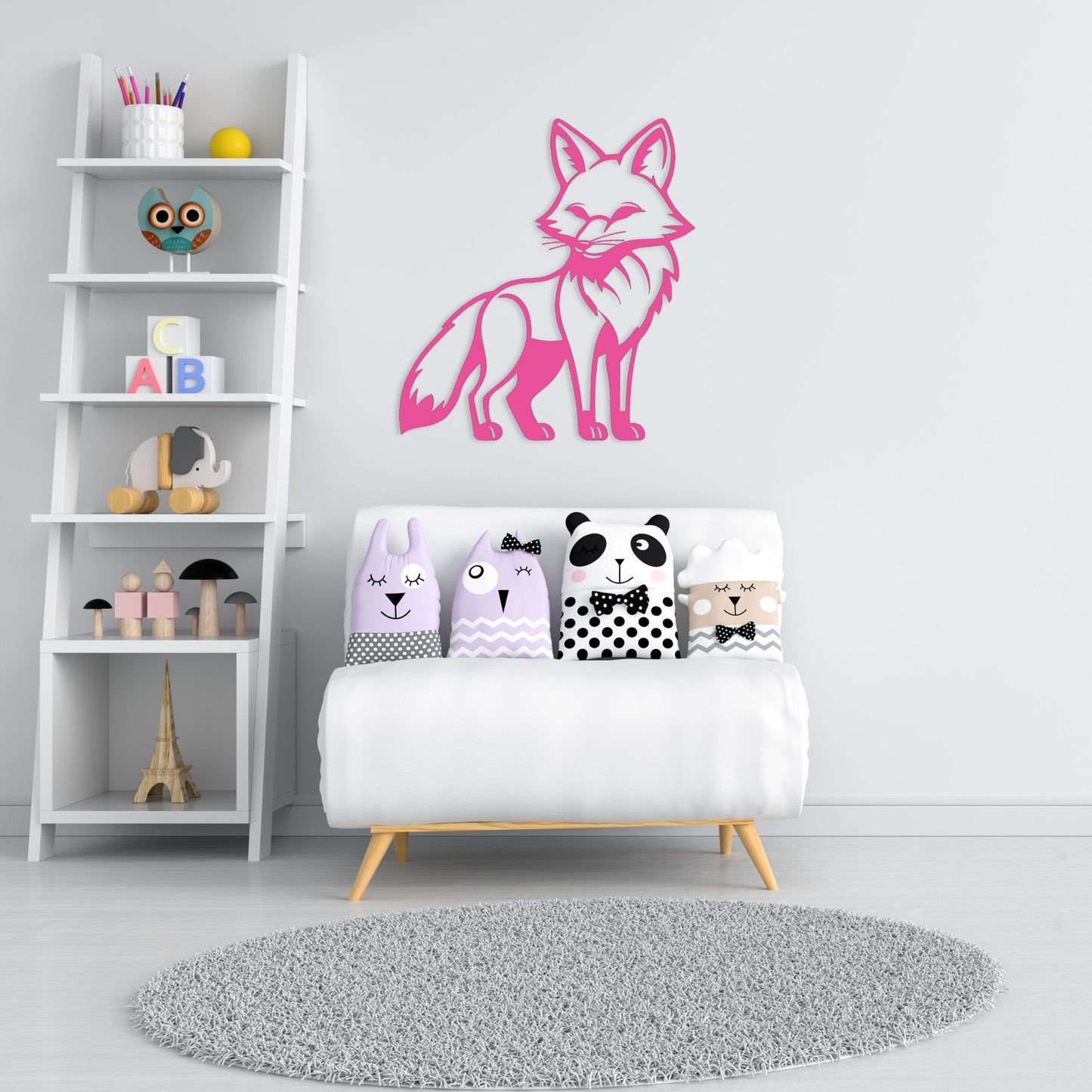 Sly Fox Metal Wall Art, Kids Bedroom Decor, Animal Theme Playroom, Over The Bed Sign, Sons Birthday Gift, Grandson Gift