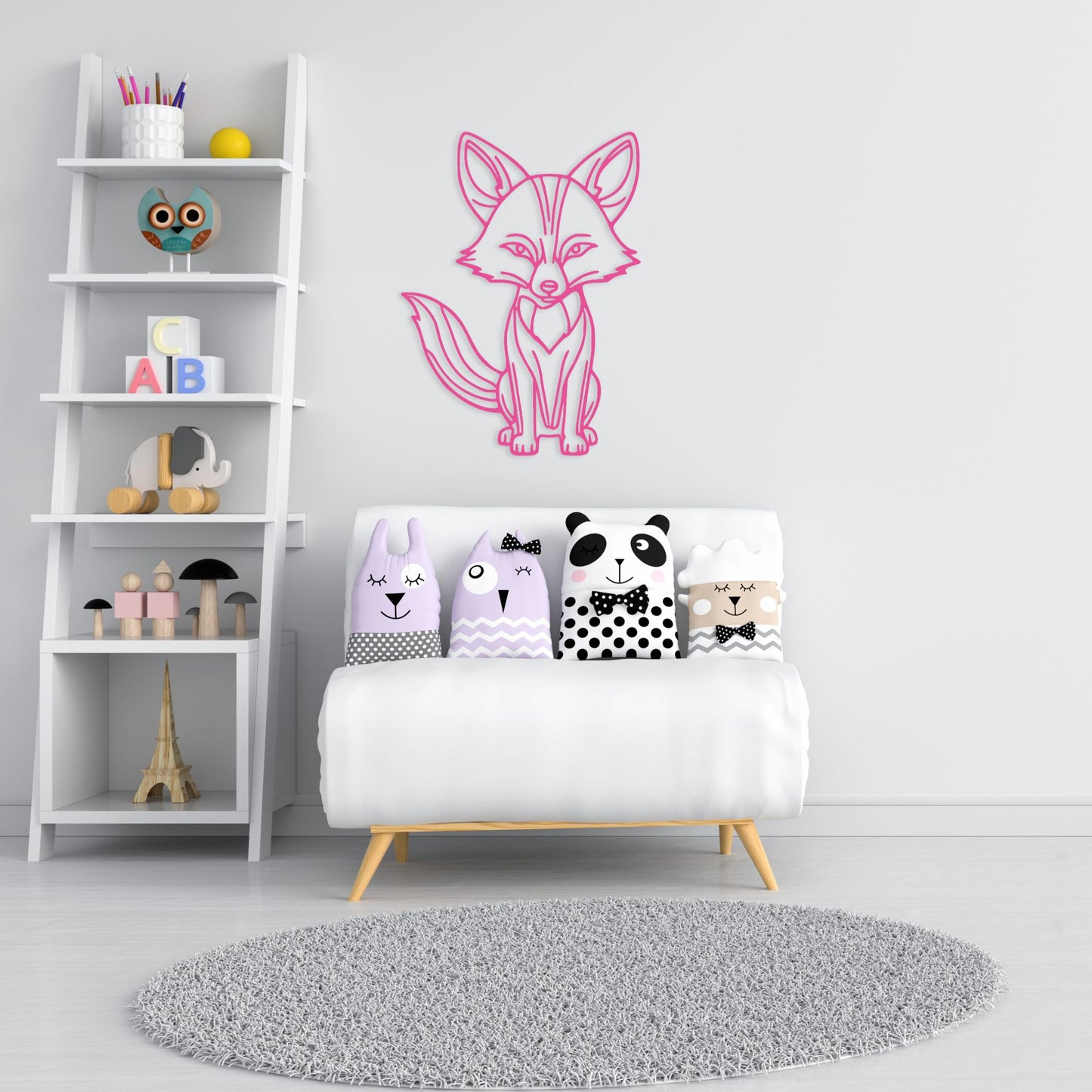 Clever Fox Metal Wall Art