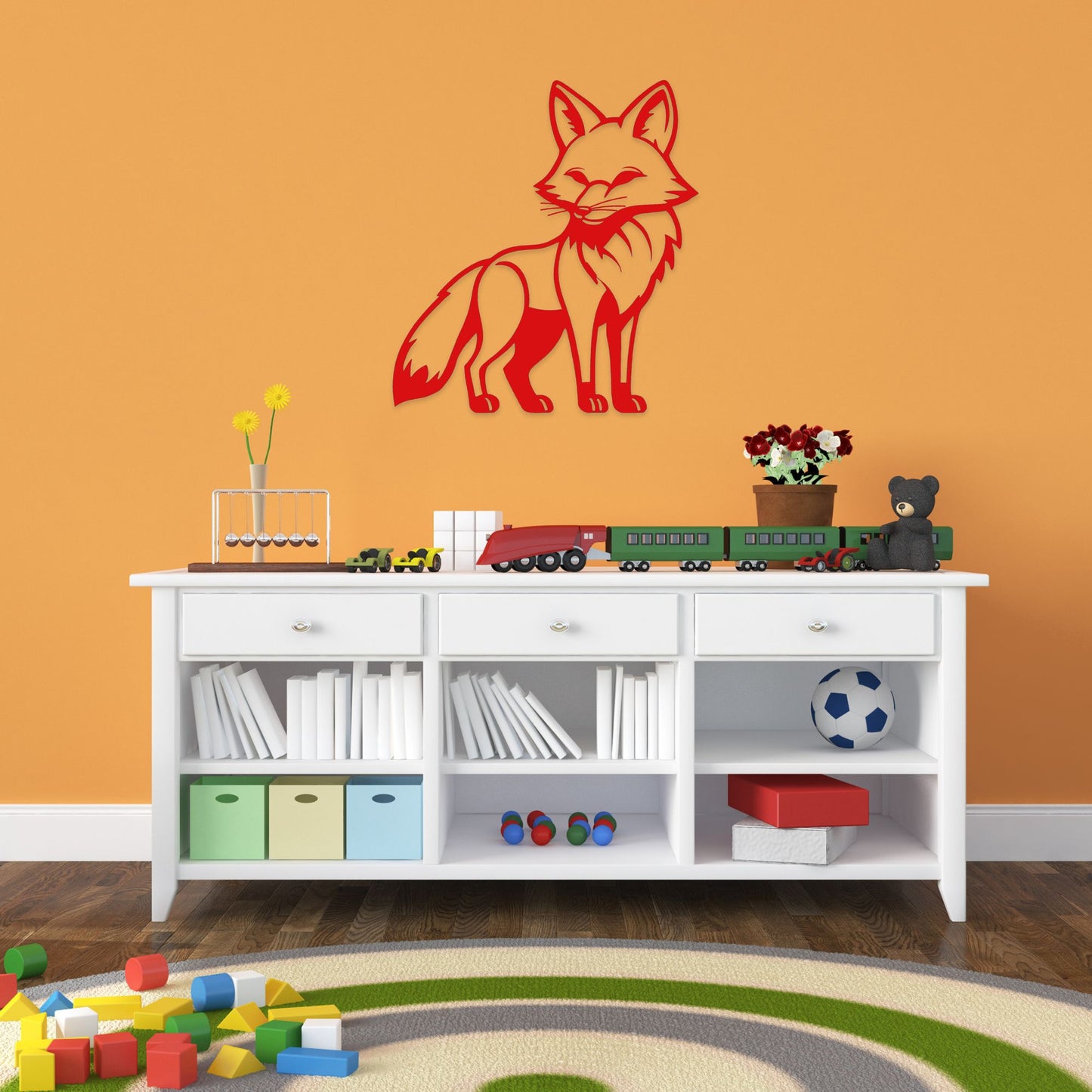 Sly Fox Metal Wall Art, Kids Bedroom Decor, Animal Theme Playroom, Over The Bed Sign, Sons Birthday Gift, Grandson Gift
