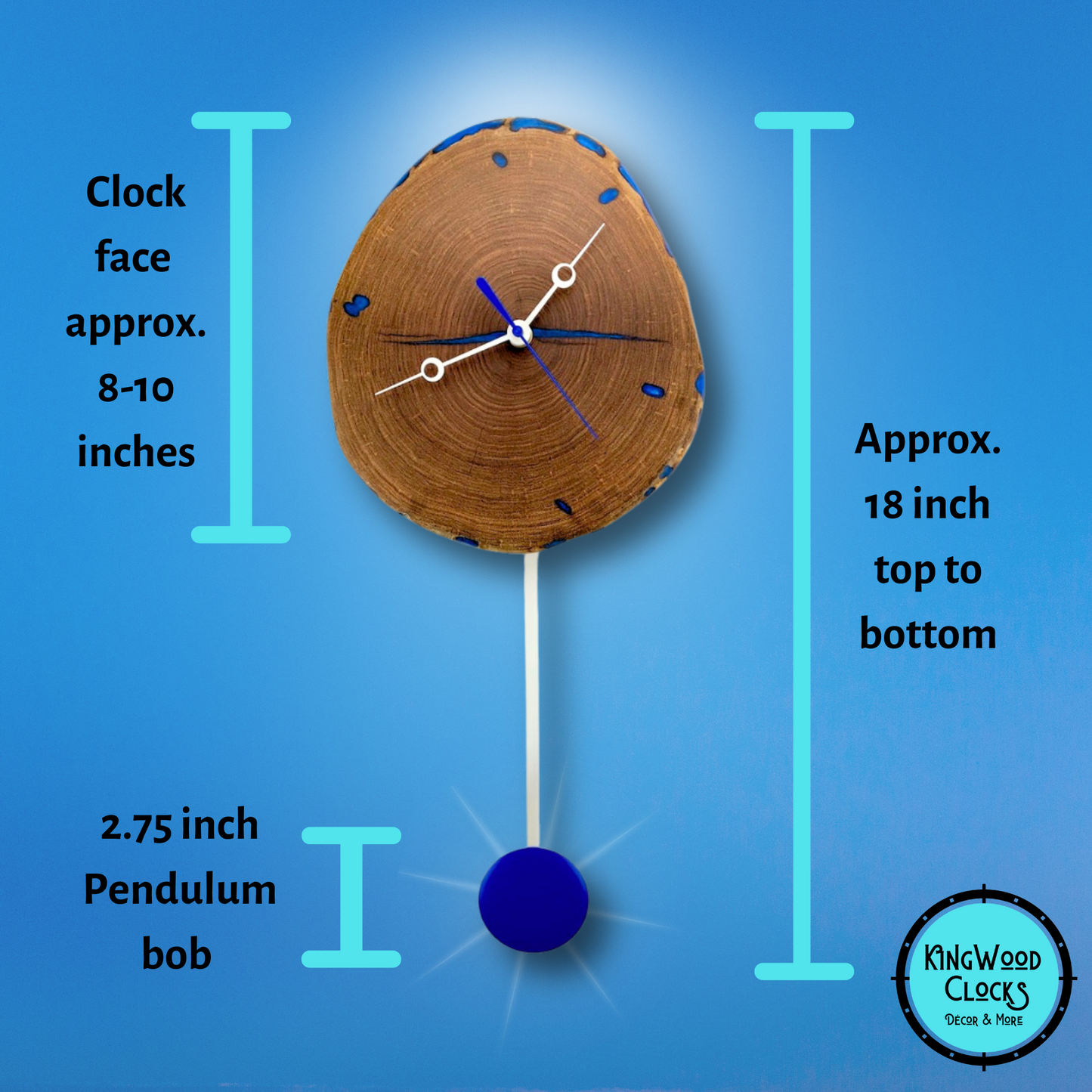 SOLD - Mesquite Wood Pendulum Wall Clock