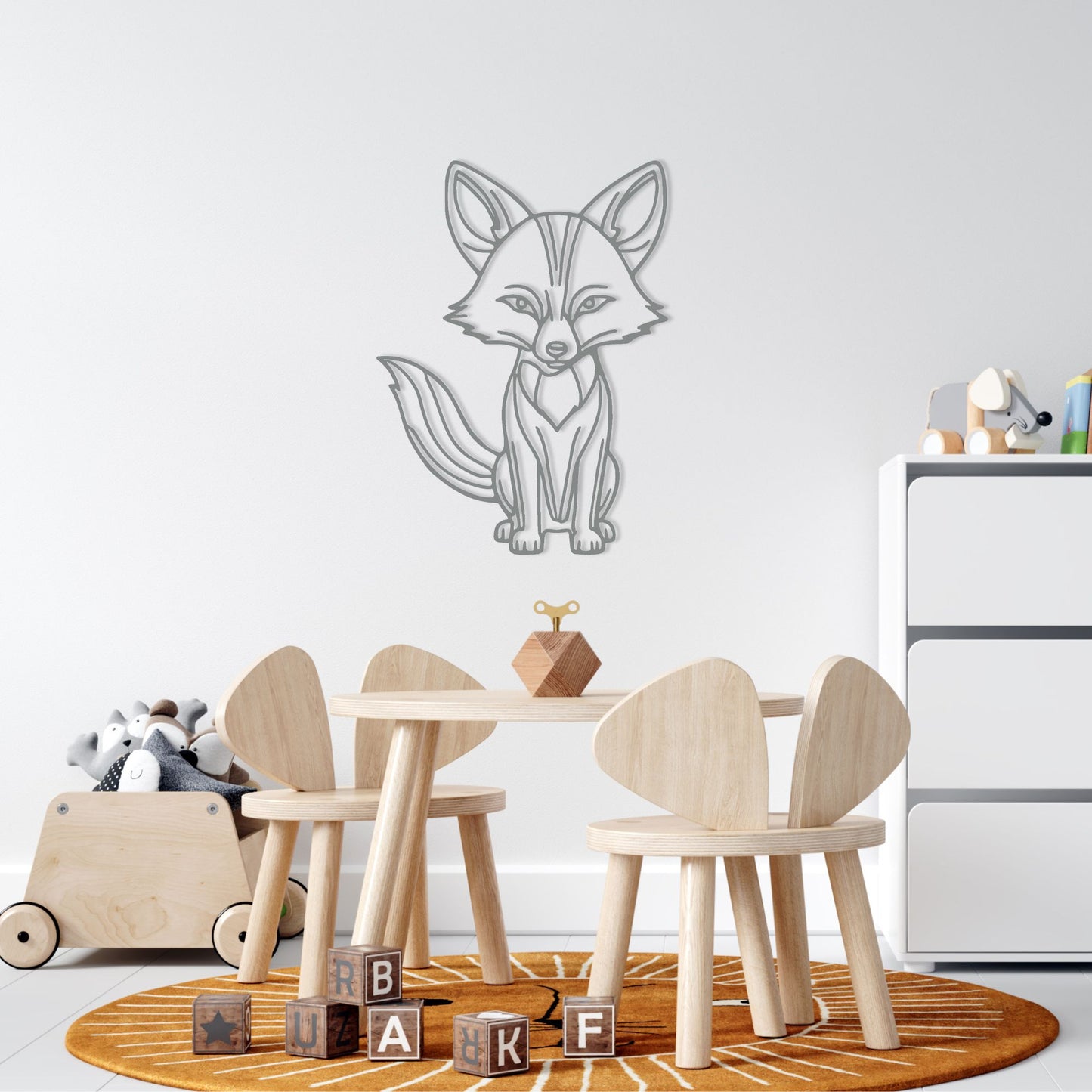 Clever Fox Metal Wall Art