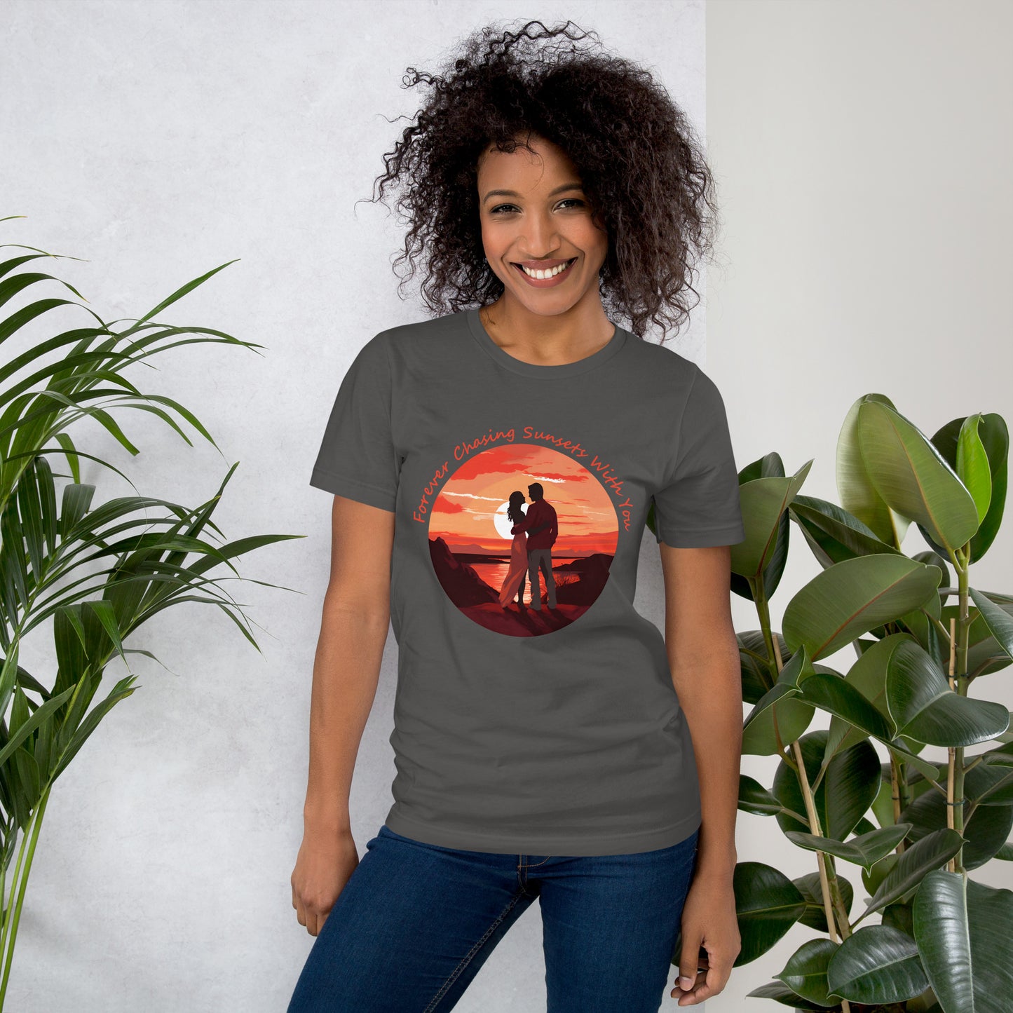 Chasing Sunsets With You T-shirt, Unisex, Matching Couple Vacation, Romantic Newlyweds, His and Hers Cruise Vacay Tee, Family Beach Trip