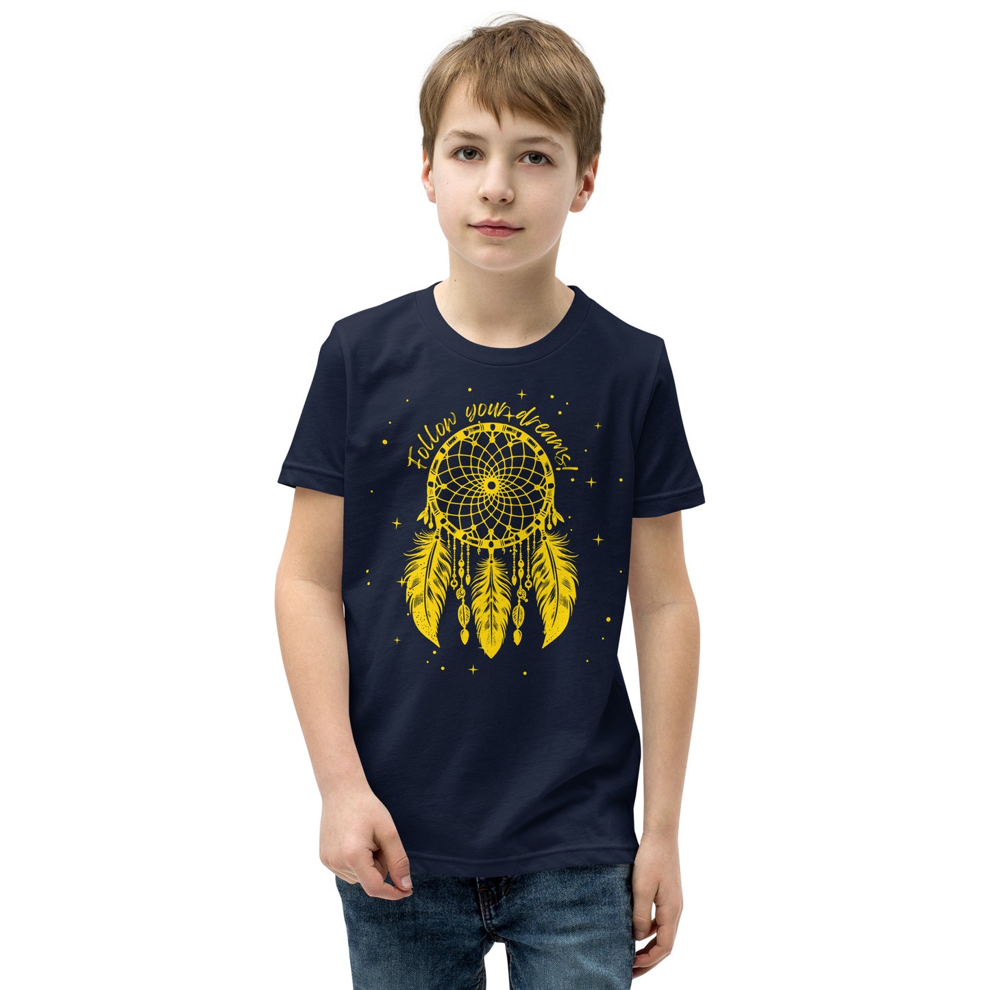 Starry Dreamcatcher T-Shirt, Unisex Youth, Native American Style, Follow Your Dreams, Boho Apparel, Girls Outfits, Matching Mom and Daughter