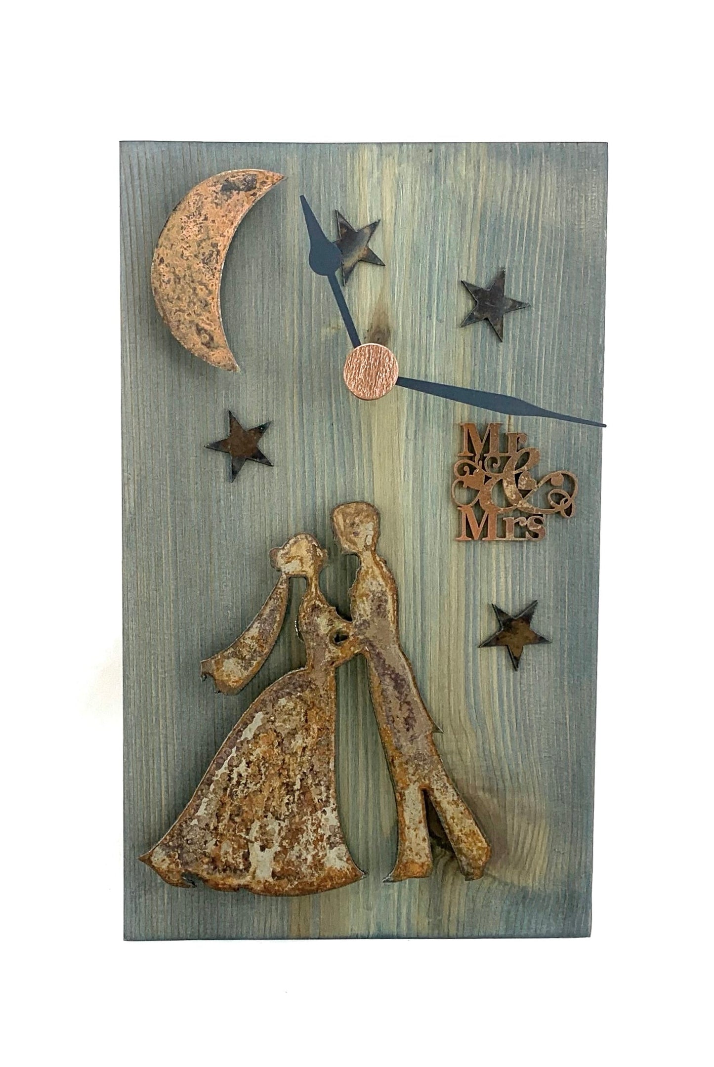 KingWood Wood & Metal Wall Clock "Moonlight Dance"