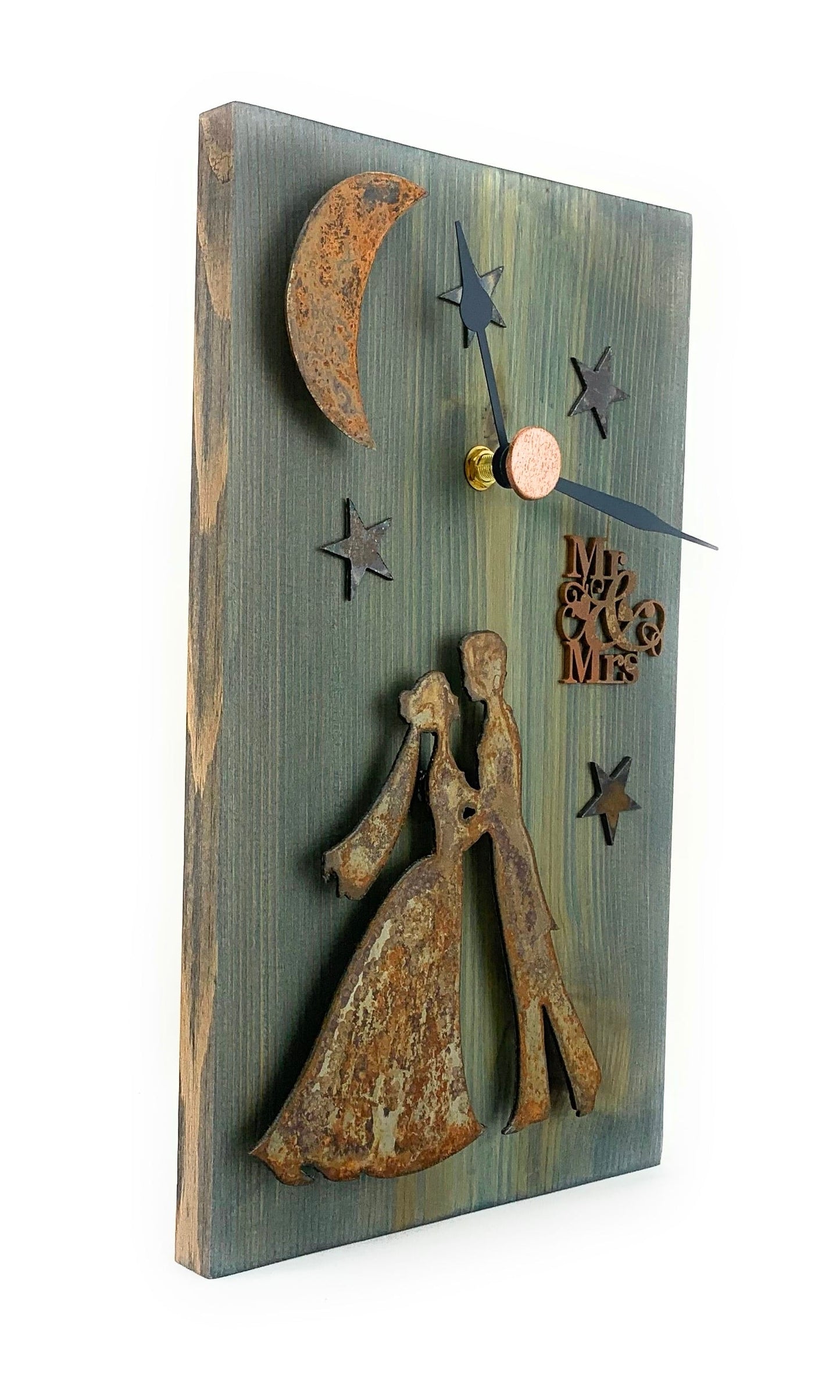 KingWood Wood & Metal Wall Clock "Moonlight Dance"